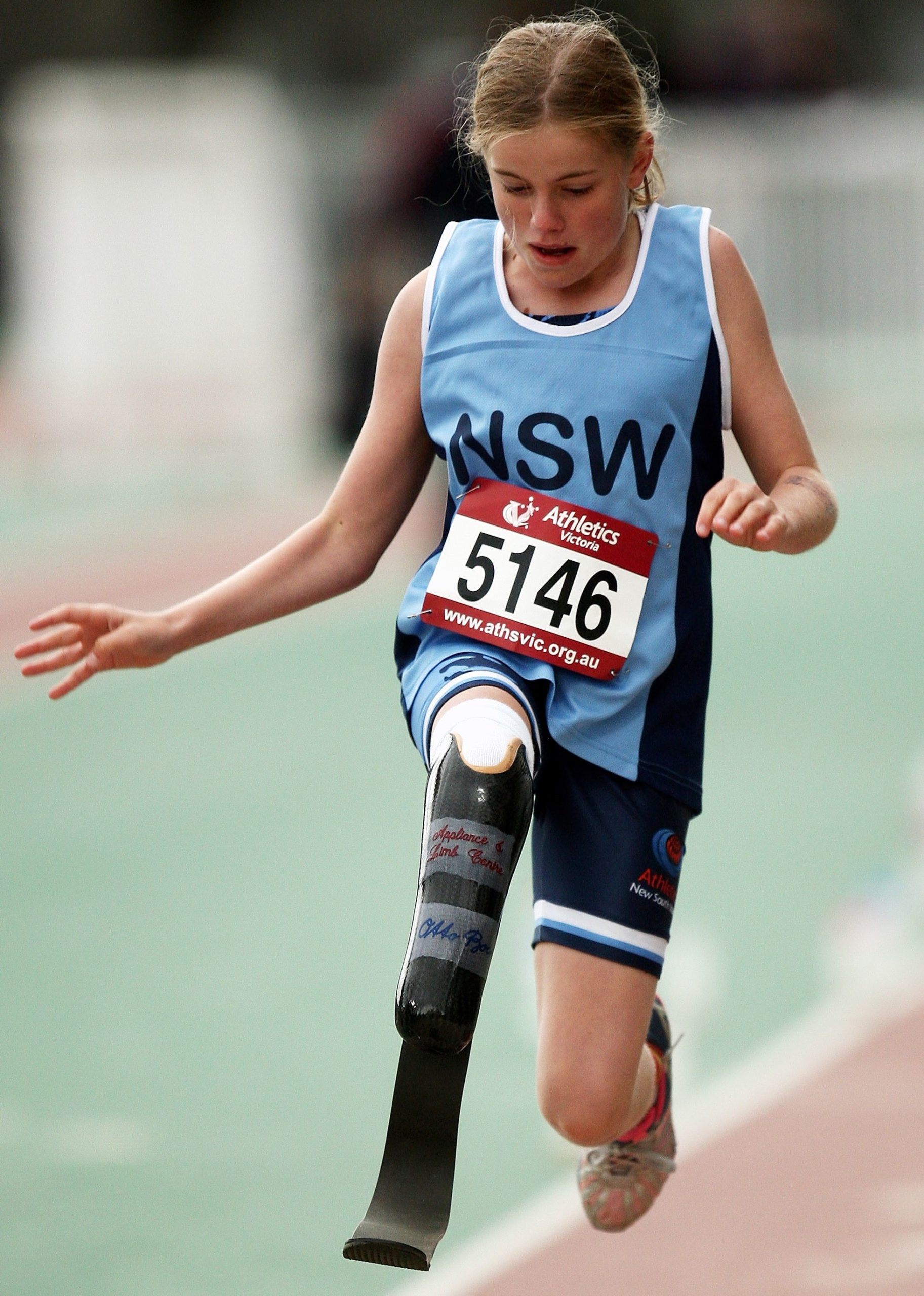 Sarah Walsh in action at the 2009 Australian Paralympic Youth Games, held in Sydney.