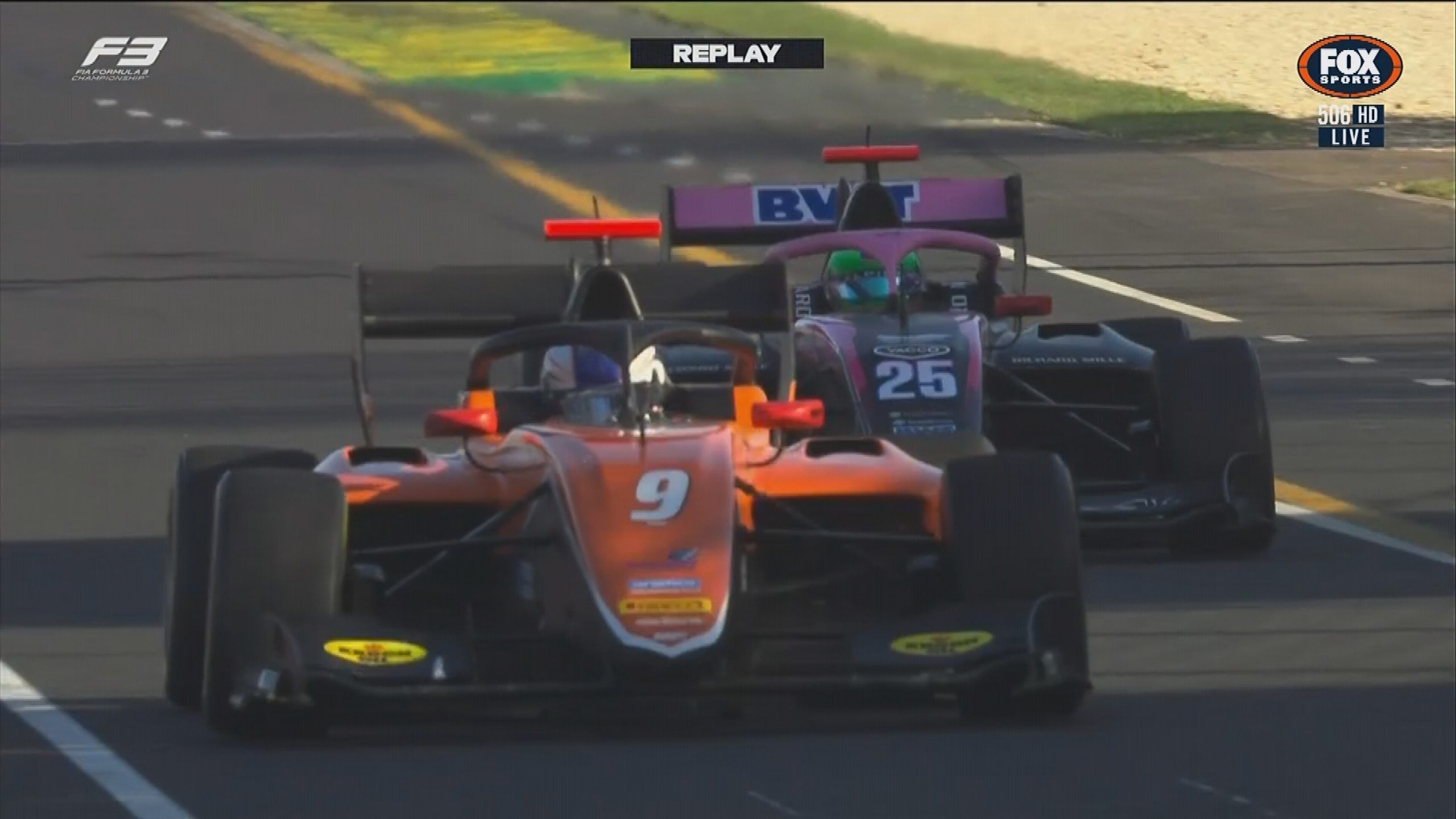 Nikola Tsolov was forced to slam onto his brakes after being baulked by Alex Dunne in F3 practice at the Australian Grand Prix.