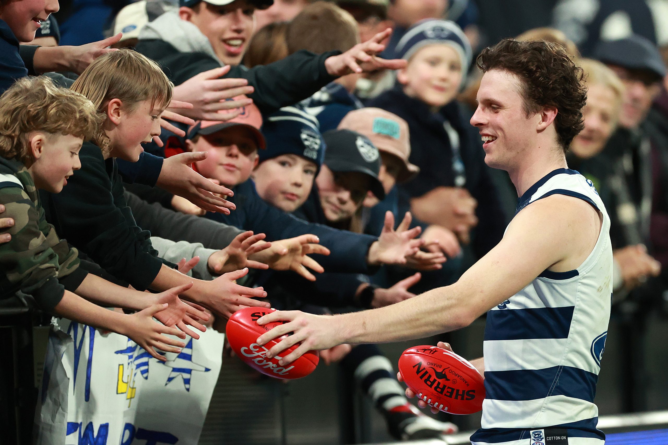 Max Holmes has quickly become a Geelong cult hero.