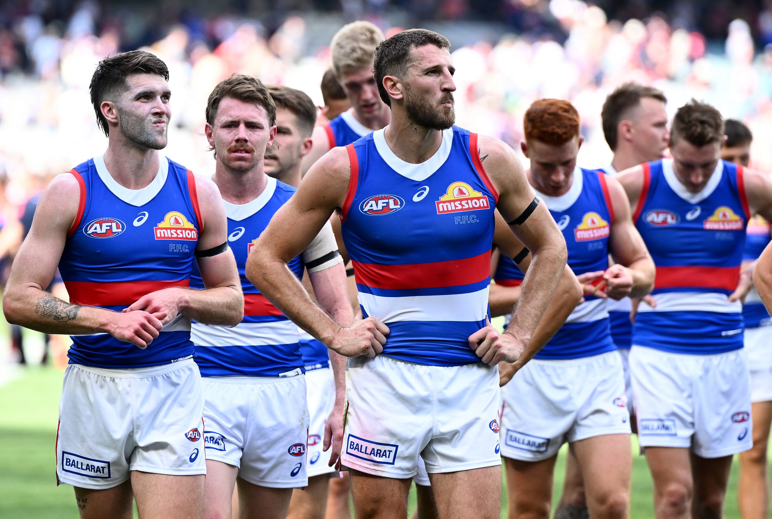 The Bulldogs lost to the Demons by 45 points in round one.