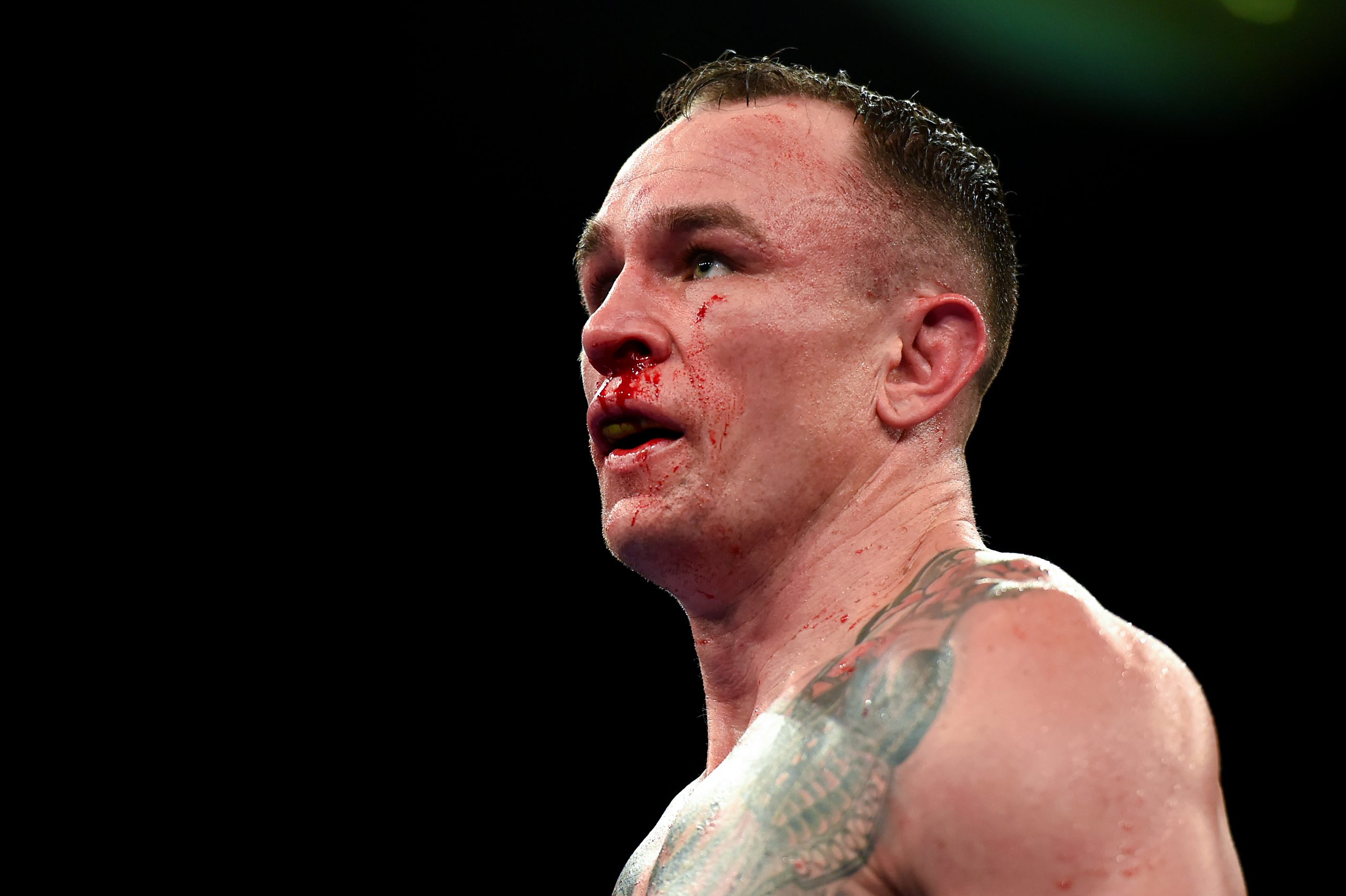 Wes Capper in his bout with Ben Hussain.