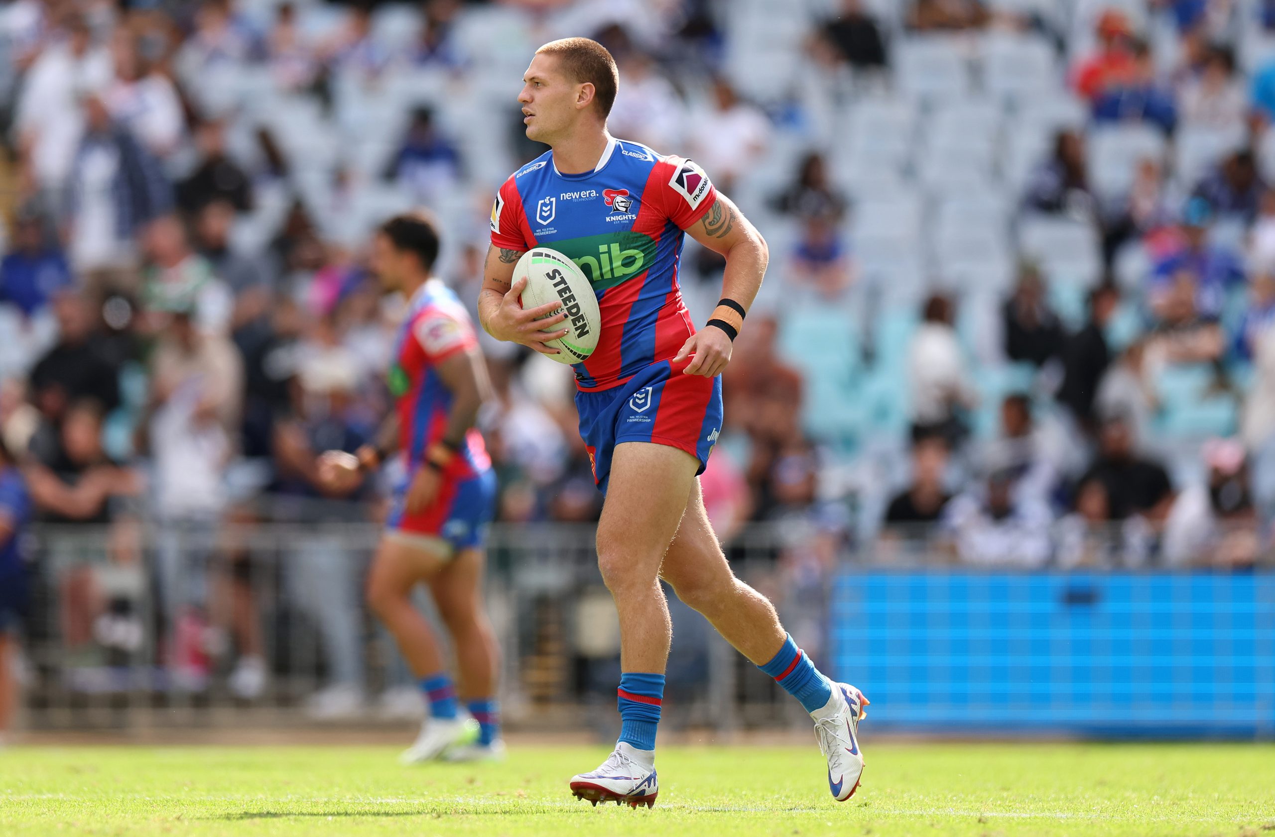 Kalyn Ponga of the Knights... Canterbury Bulldogs and Newcastle Knights.