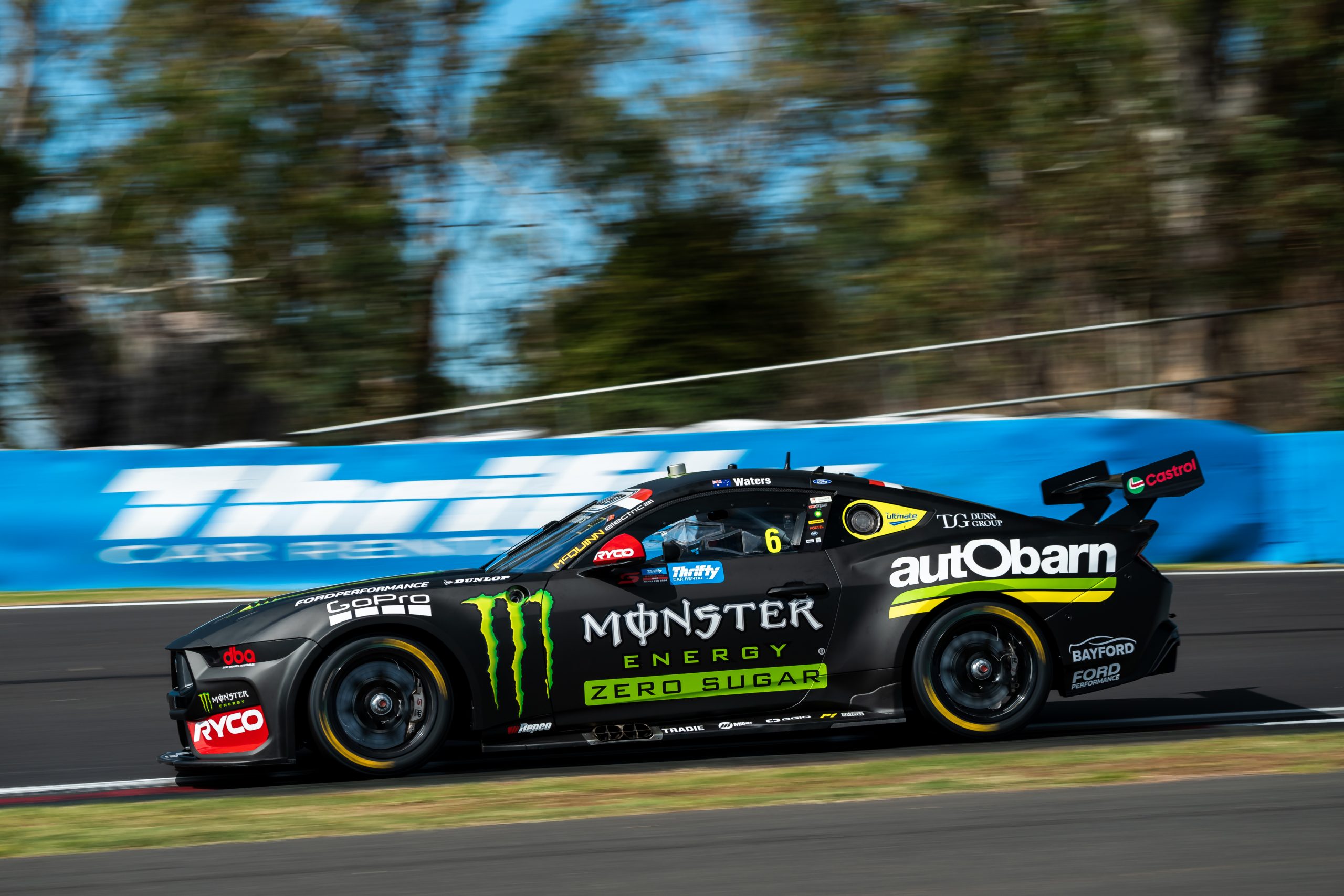 Cameron Waters in his Ford Mustang Supercar at Mount Panorama.