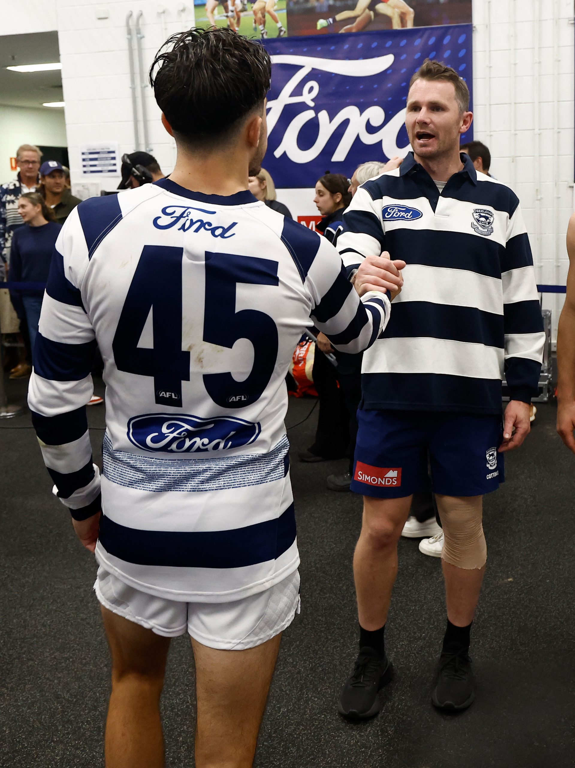 Dangerfield was all smiles post match.