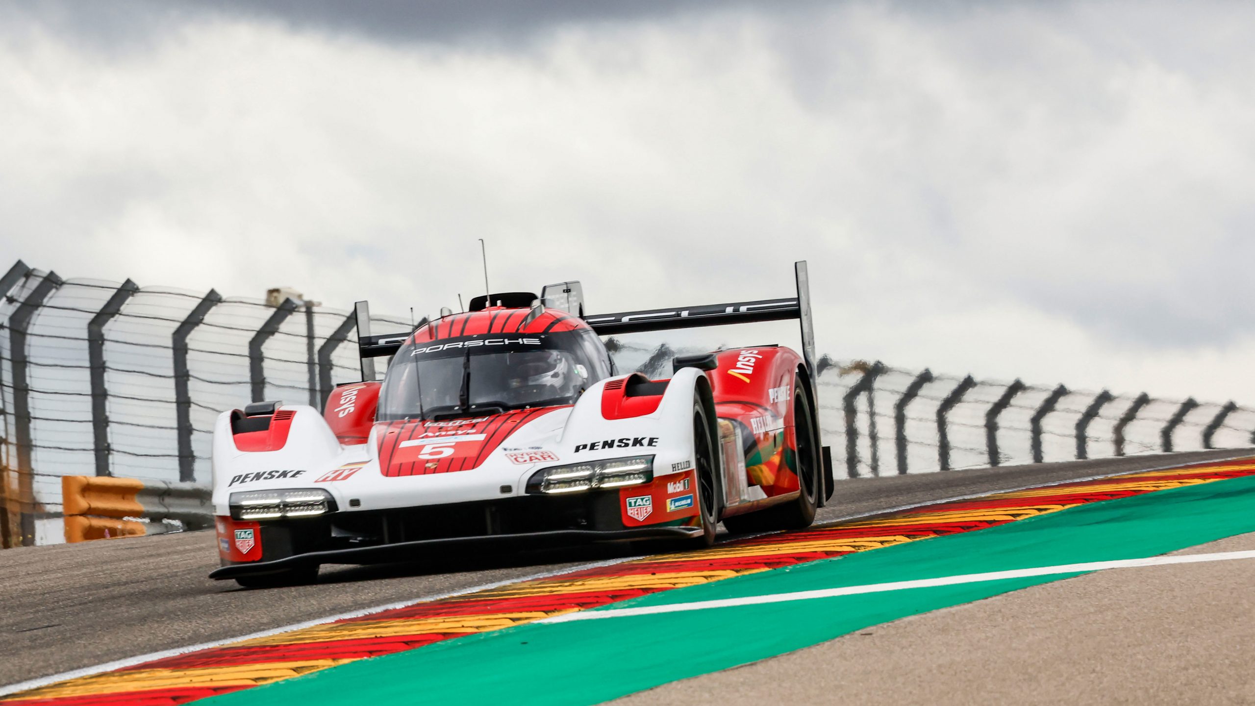 Sebastian Vettel tested a Porsche 963 at Motorland Aragon in Spain.
