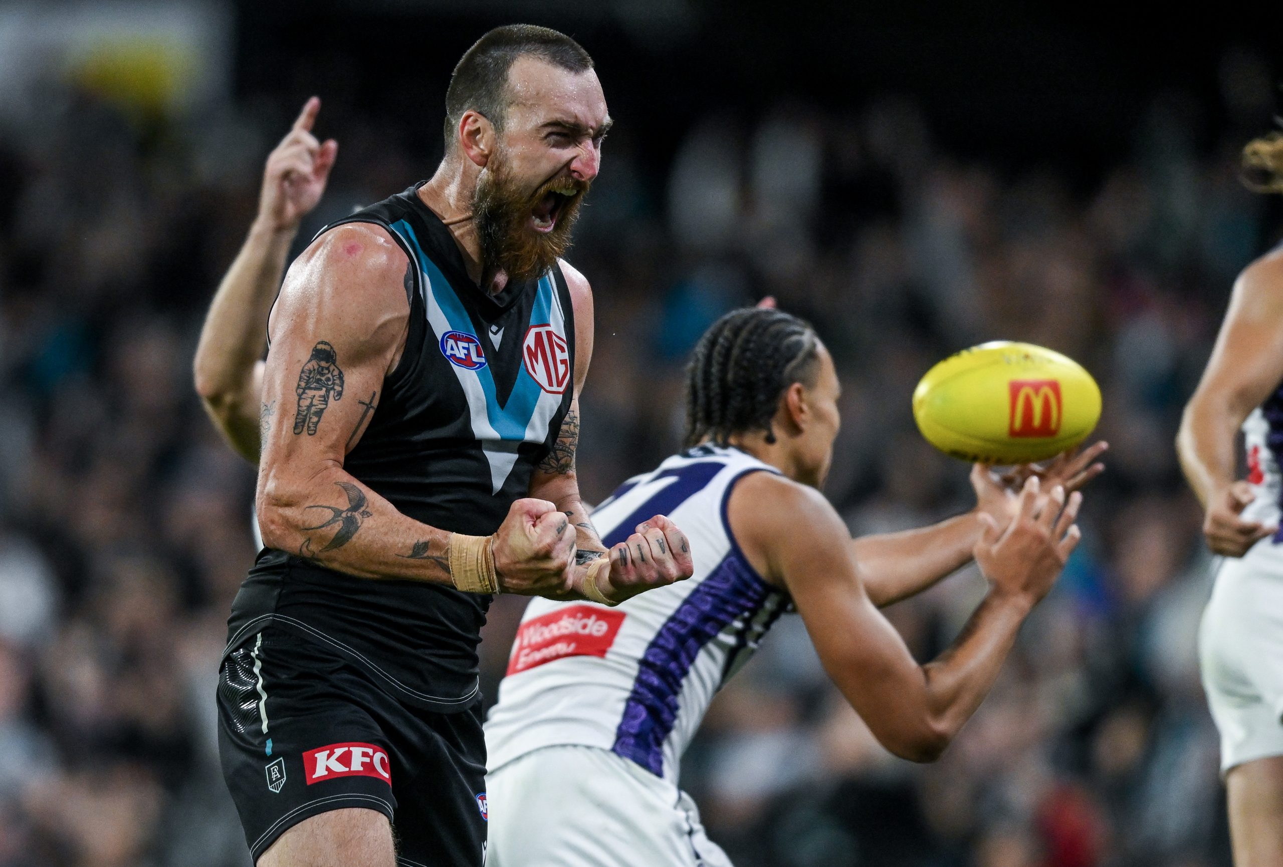 A fired-up Dixon kicked two.