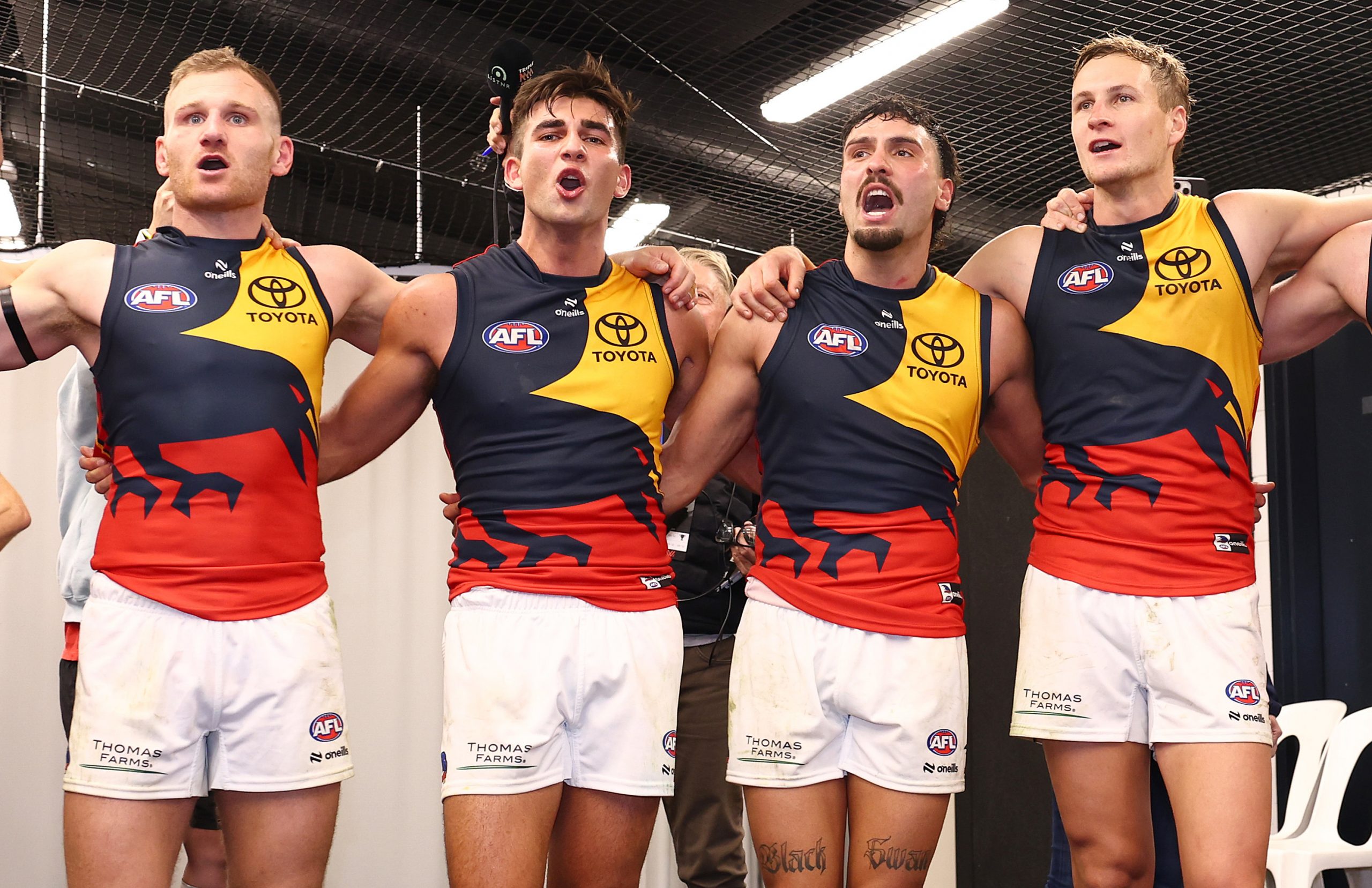 The Crows celebrated their first win of 2024.