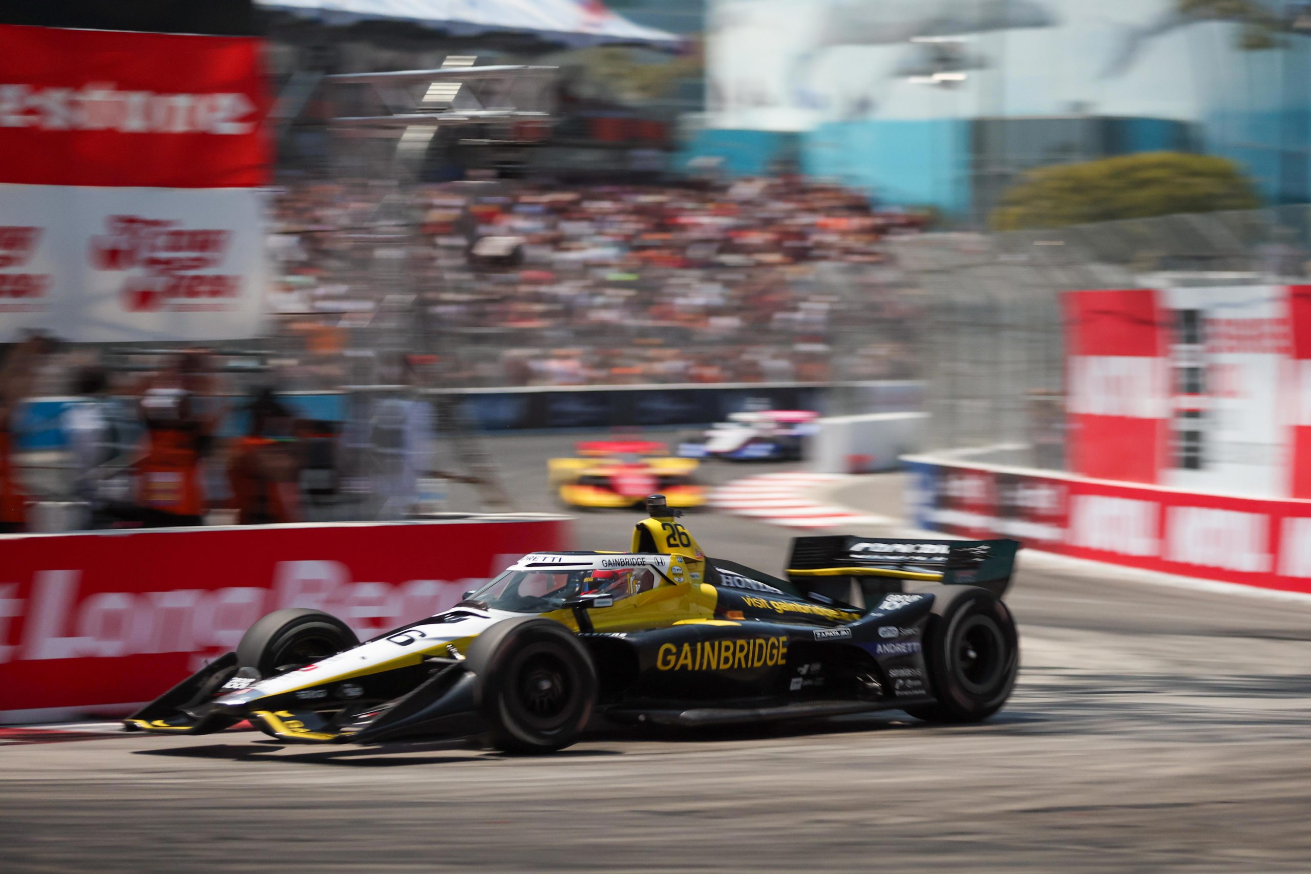 Colton Herta finished second in the Grand Prix of Long Beach.