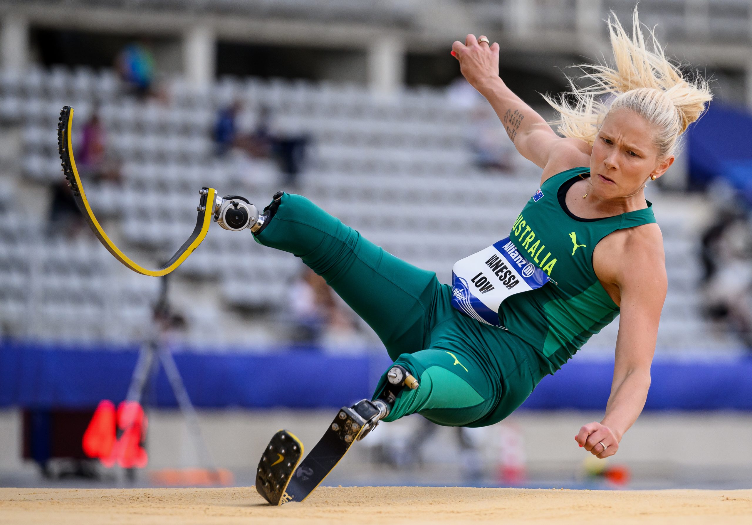Vanessa Low competing at the 2023 Para Athletics World Championships in Paris.