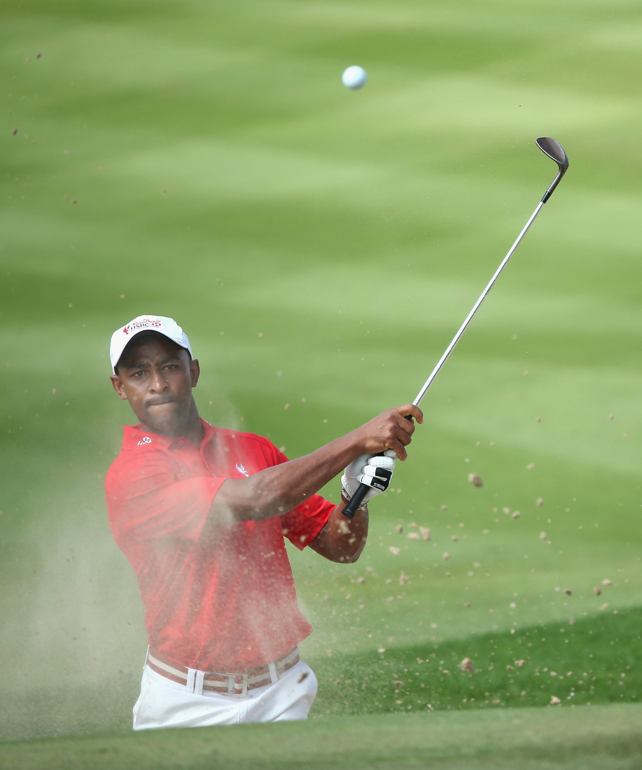 George Gregan in action during the Pro Am event at the Abu Dhabi Golf Club.