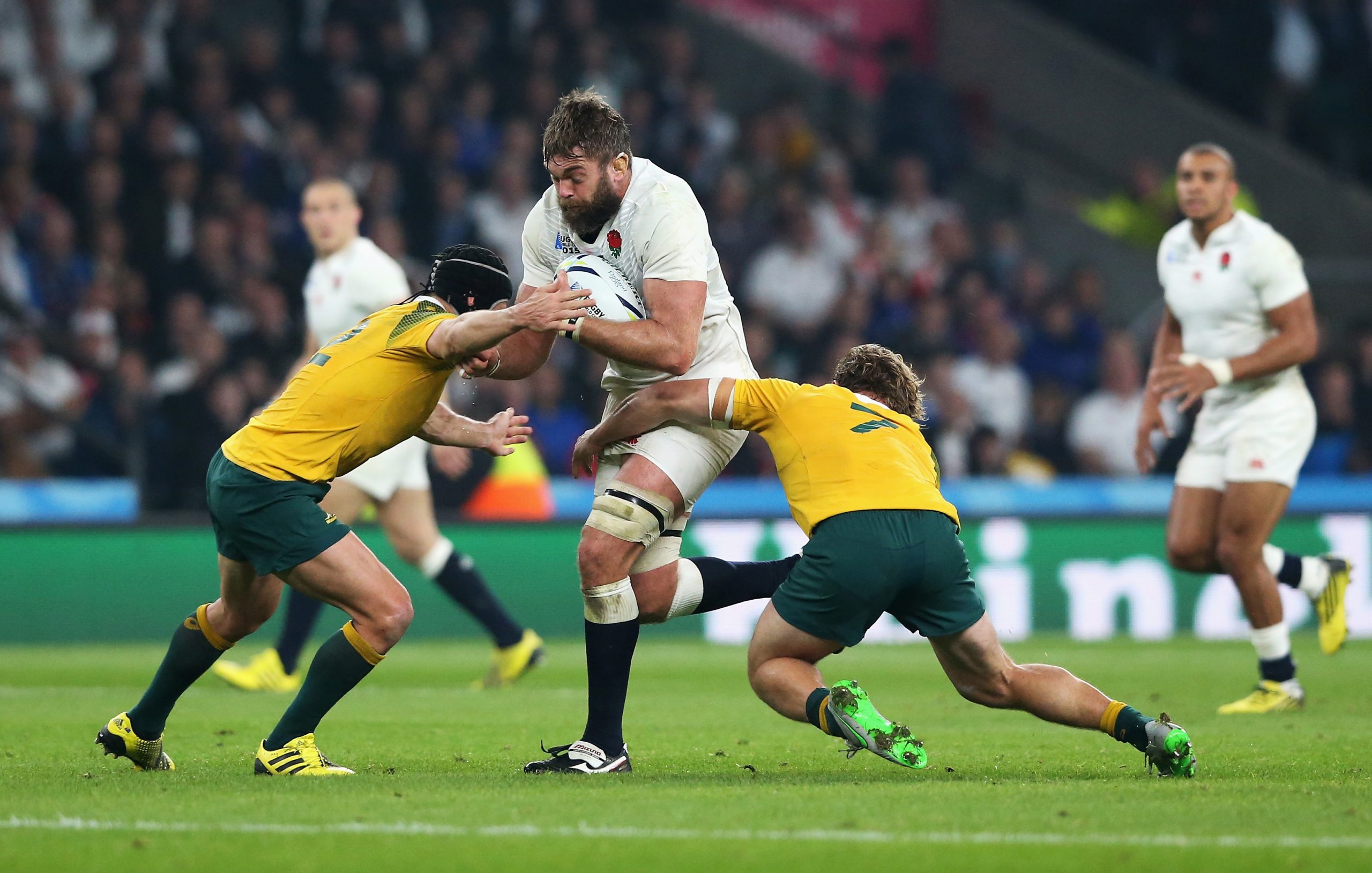 Geoff Parling during the 2015 Rugby World Cup at Twickenham.