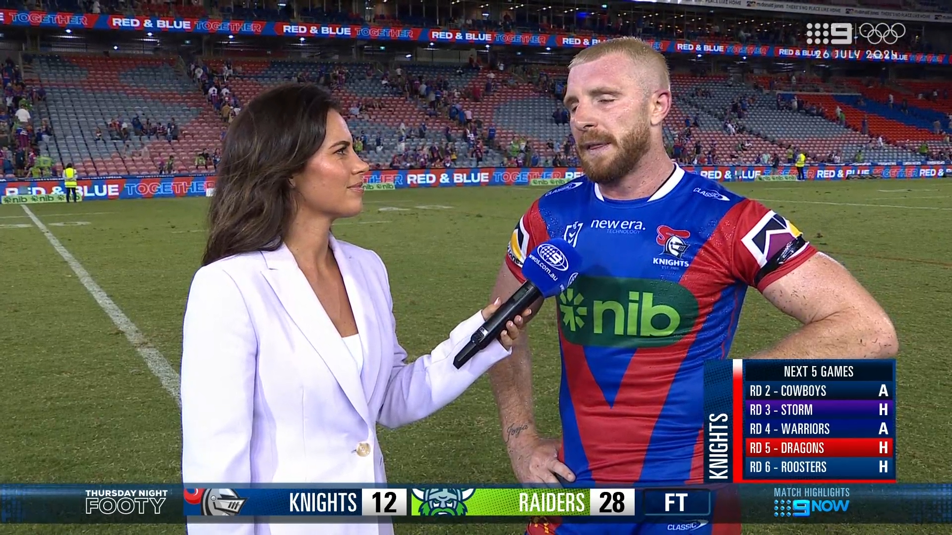 Knights star delivers blunt assessment