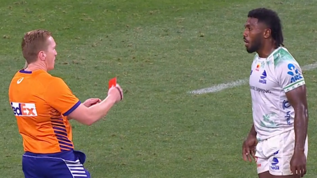 Brutal elbow-to-head ends in red card for Drua