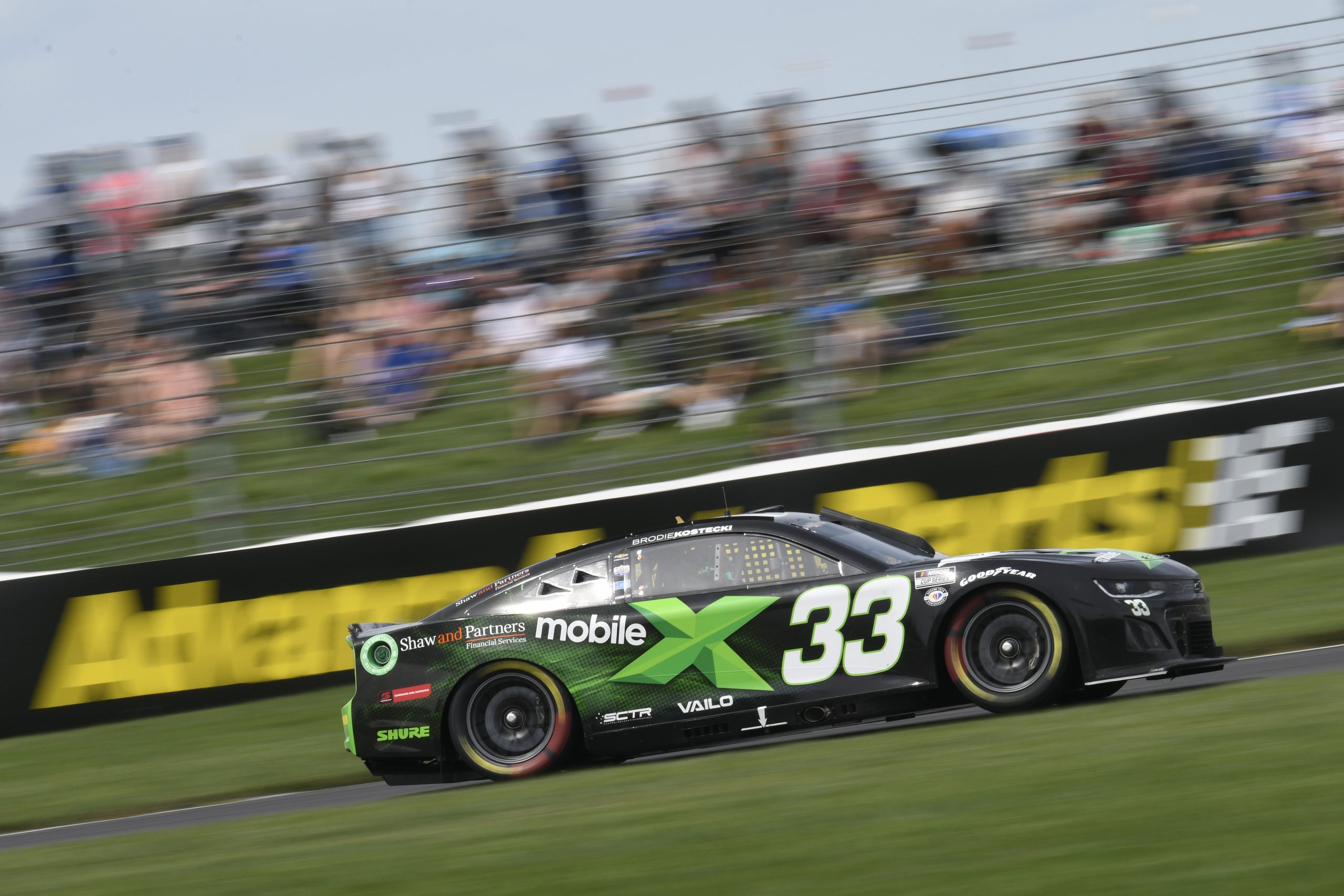 Brodie Kostecki in the No.33 Mobile X Richard Childress Racing Chevrolet Camaro.