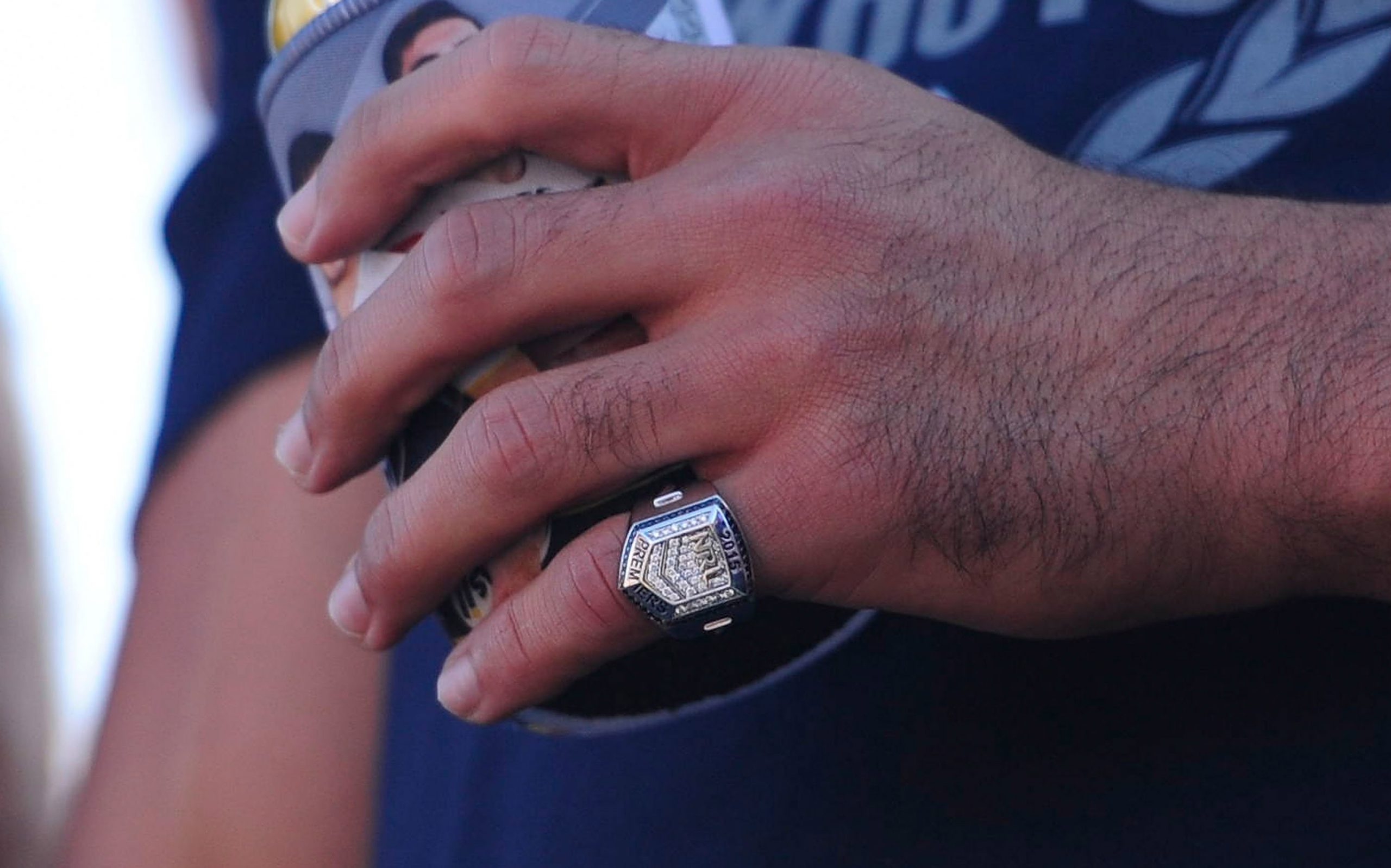 The NRL present premiership rings instead of medals.