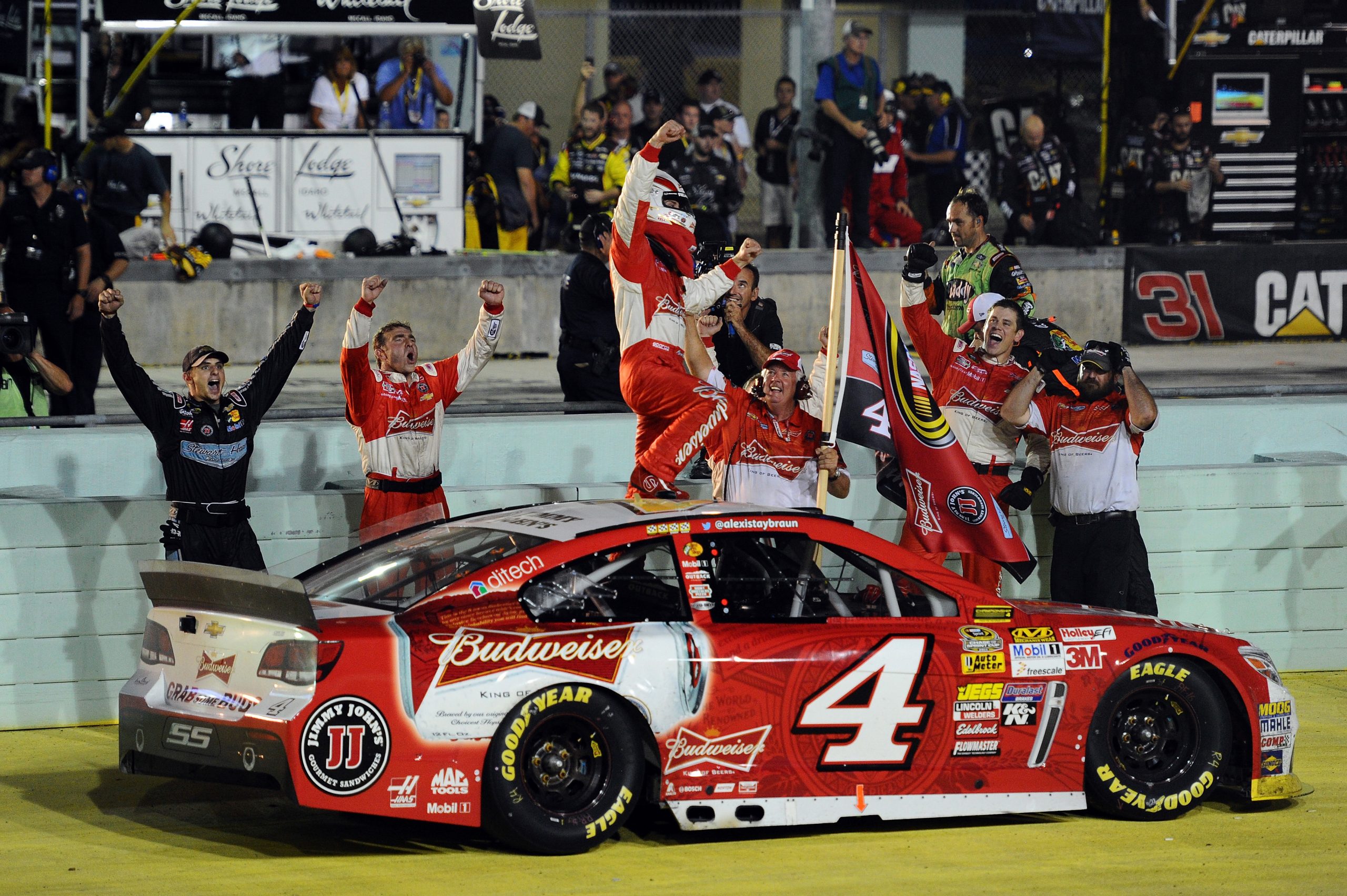 Kevin Harvick won the 2014 NASCAR Cup Series with Stewart-Haas Racing.