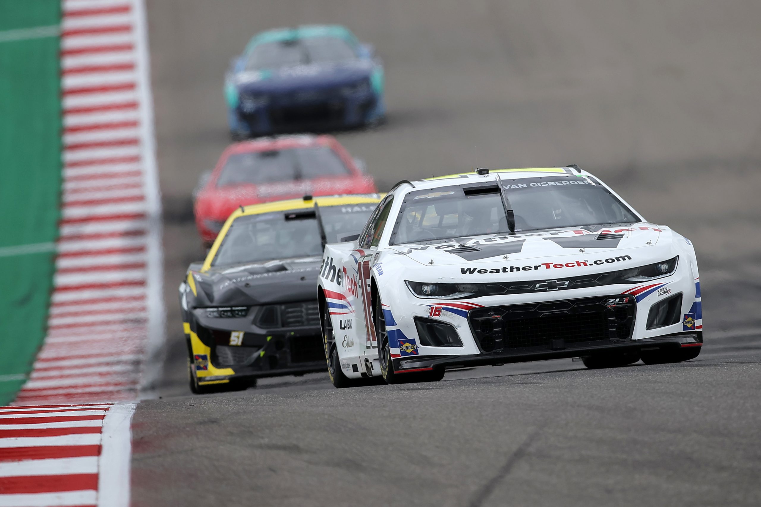 Shane van Gisbergen, driver of the No.16 Chevrolet Camaro, drives during the NASCAR Cup Series at Circuit of The Americas.