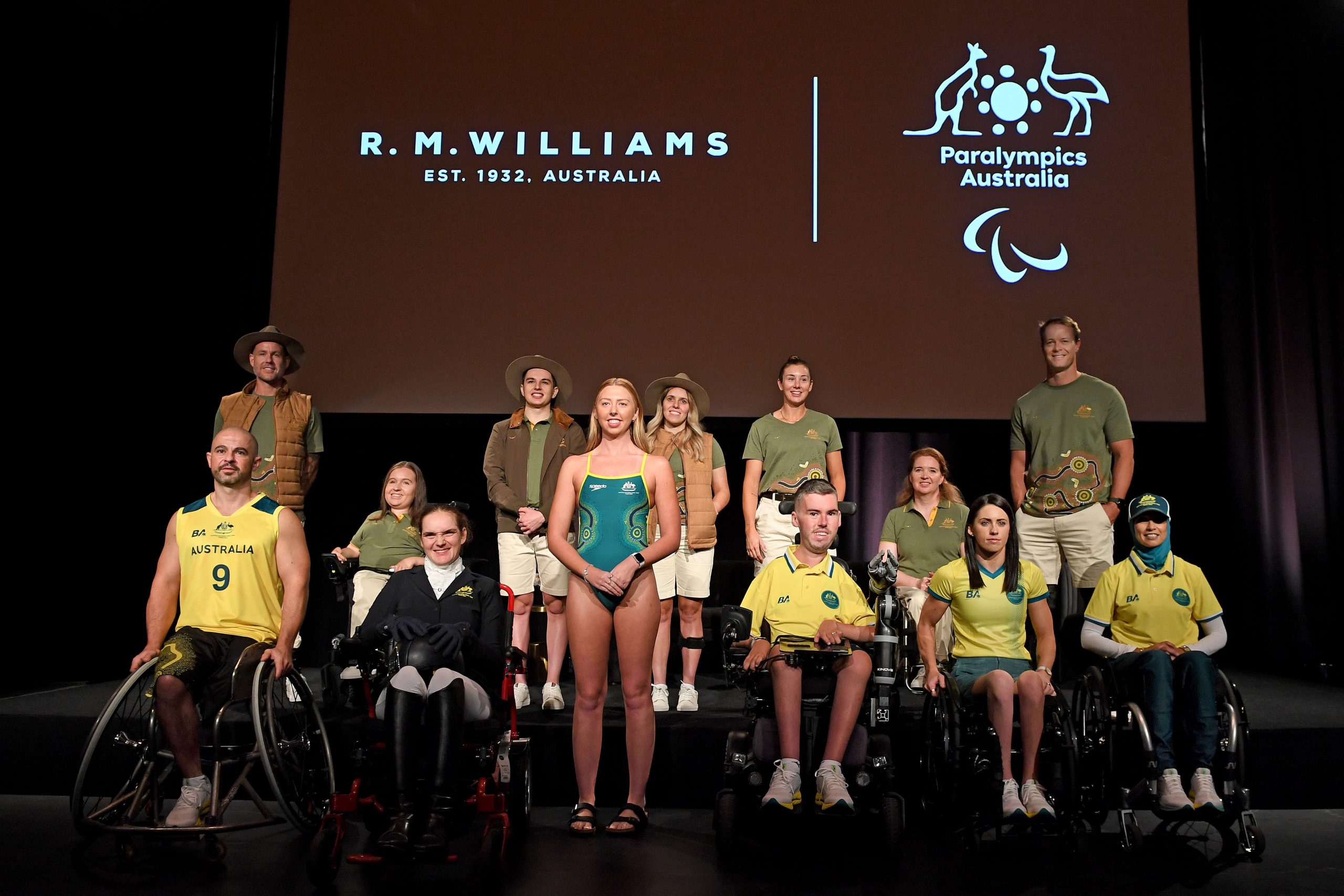 The Australian Paralympic team in their 2024 uniform.