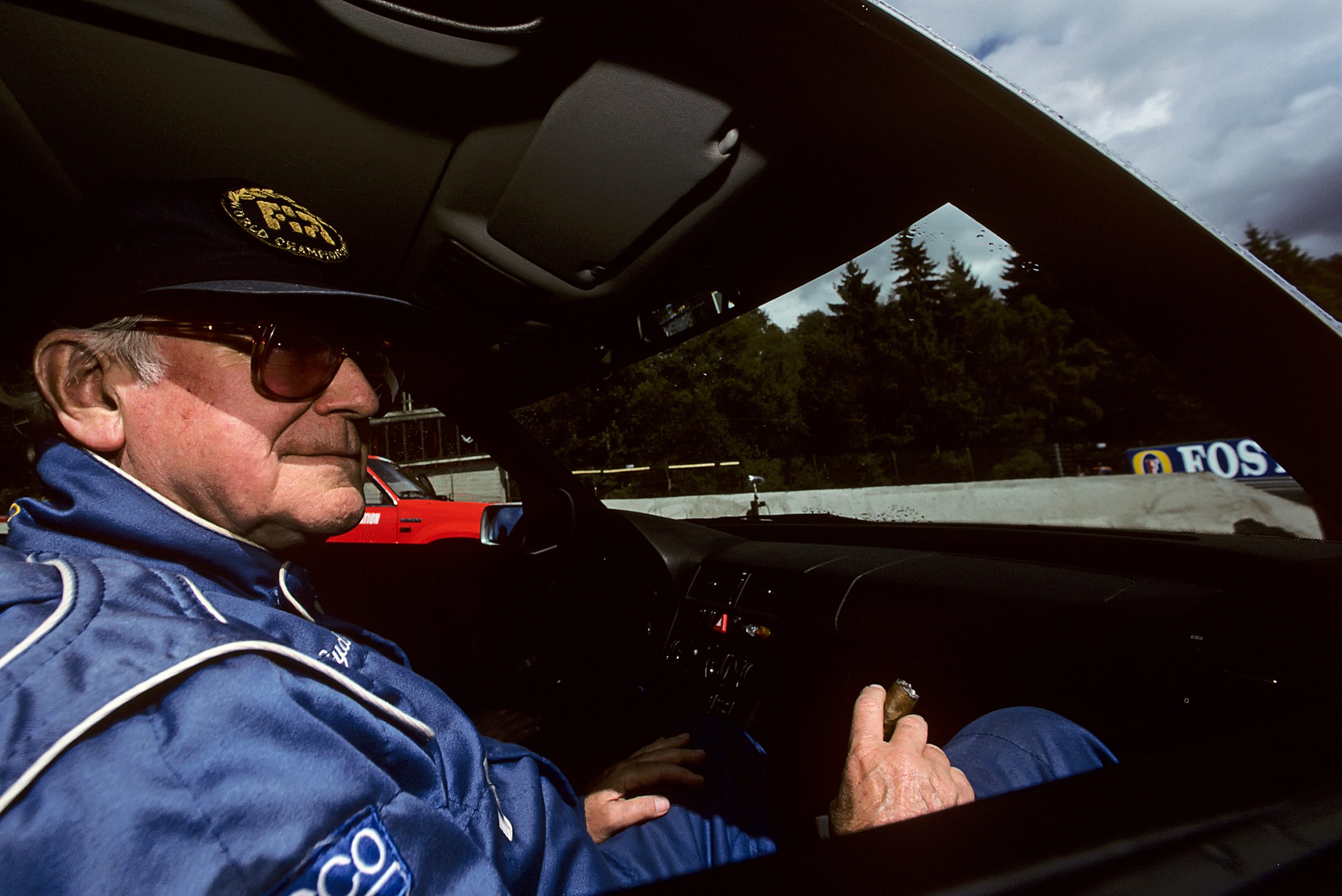 Professor Sid Watkins, neurosurgeon and official Formula One race doctor at the 1996 Belgian Grand Prix. (Photo by Paul-Henri Cahier/Getty Images)