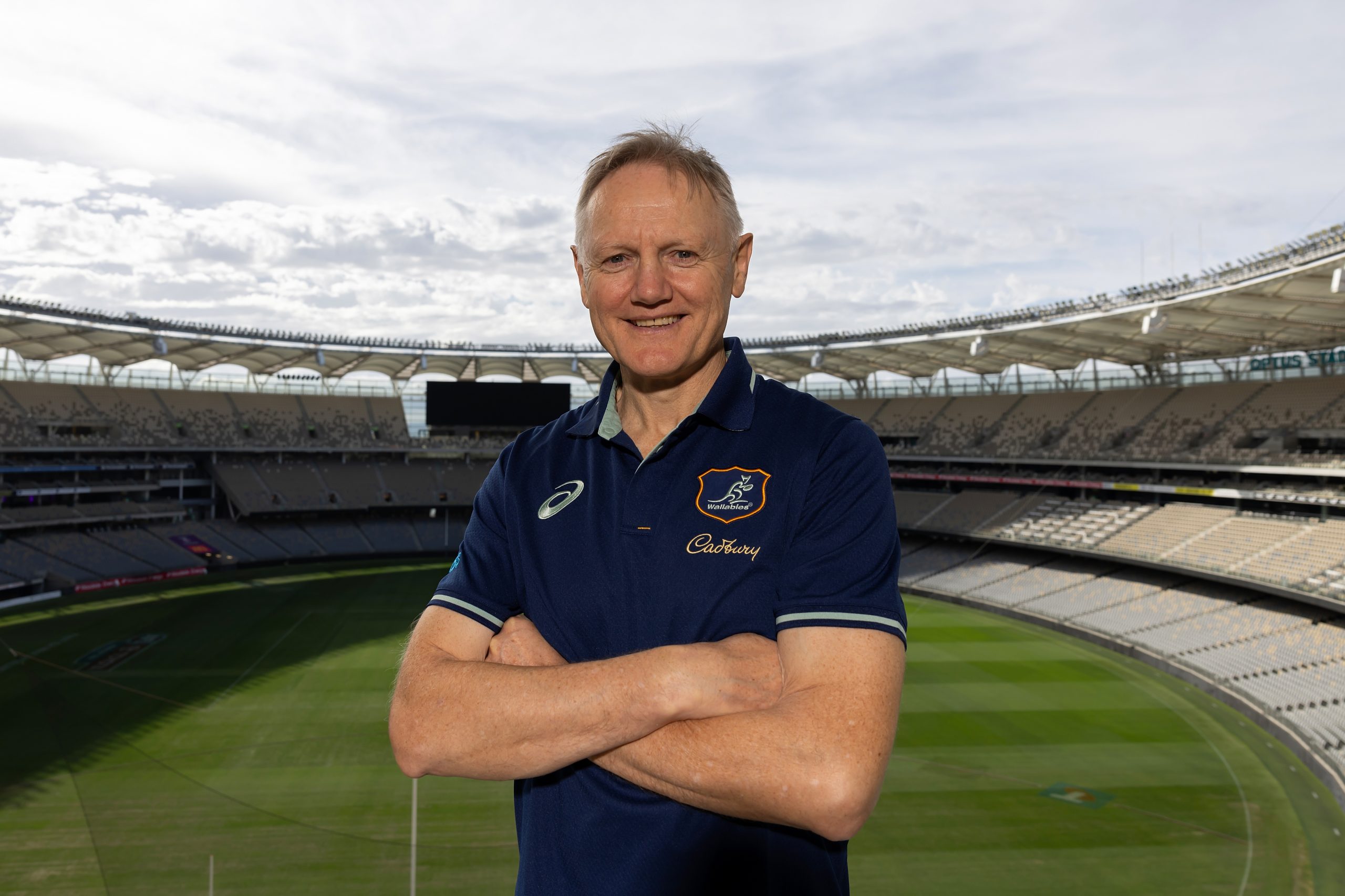 Joe Schmidt at Optus Stadium in Perth.
