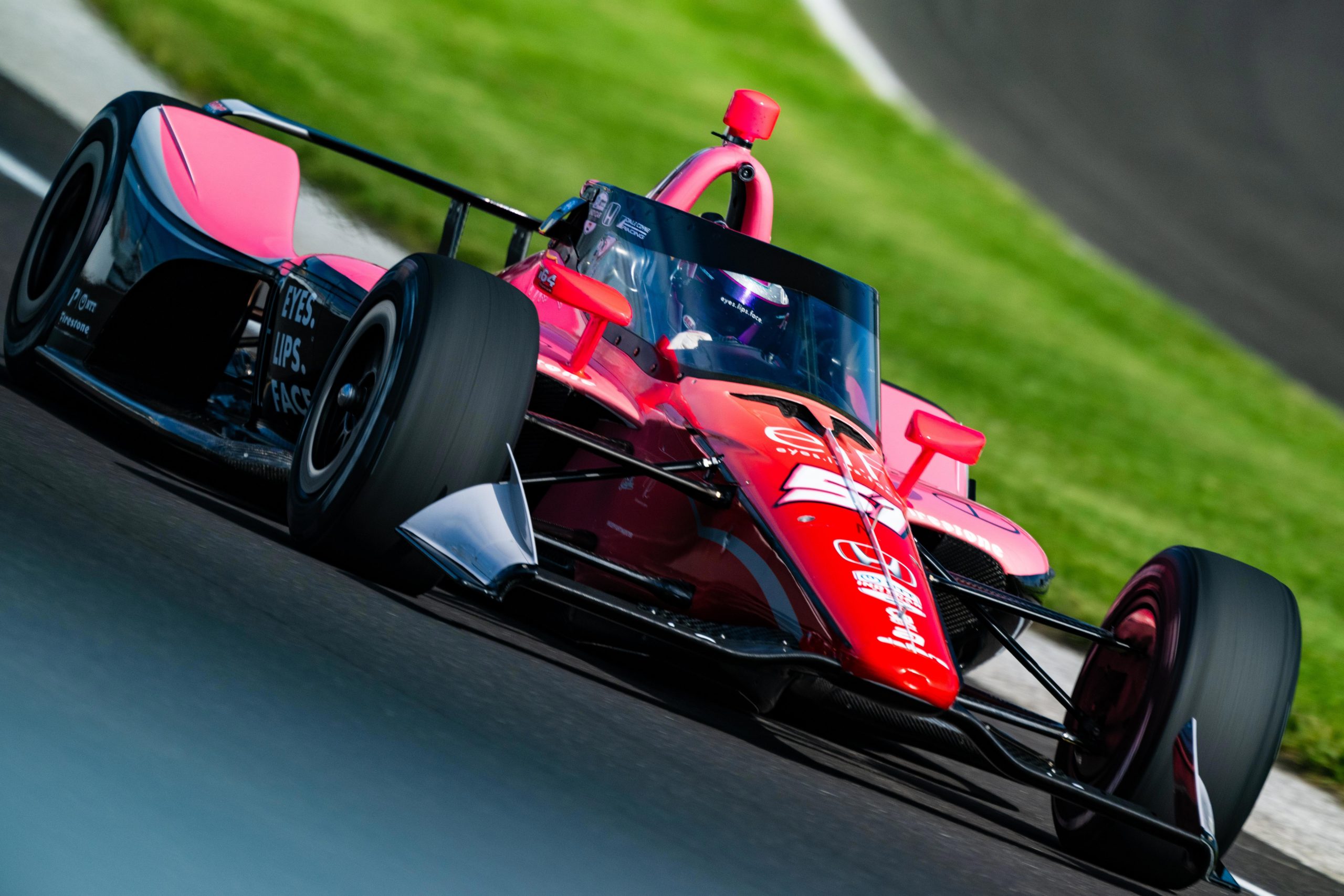 Katherine Legge on track at the Indianapolis 500.
