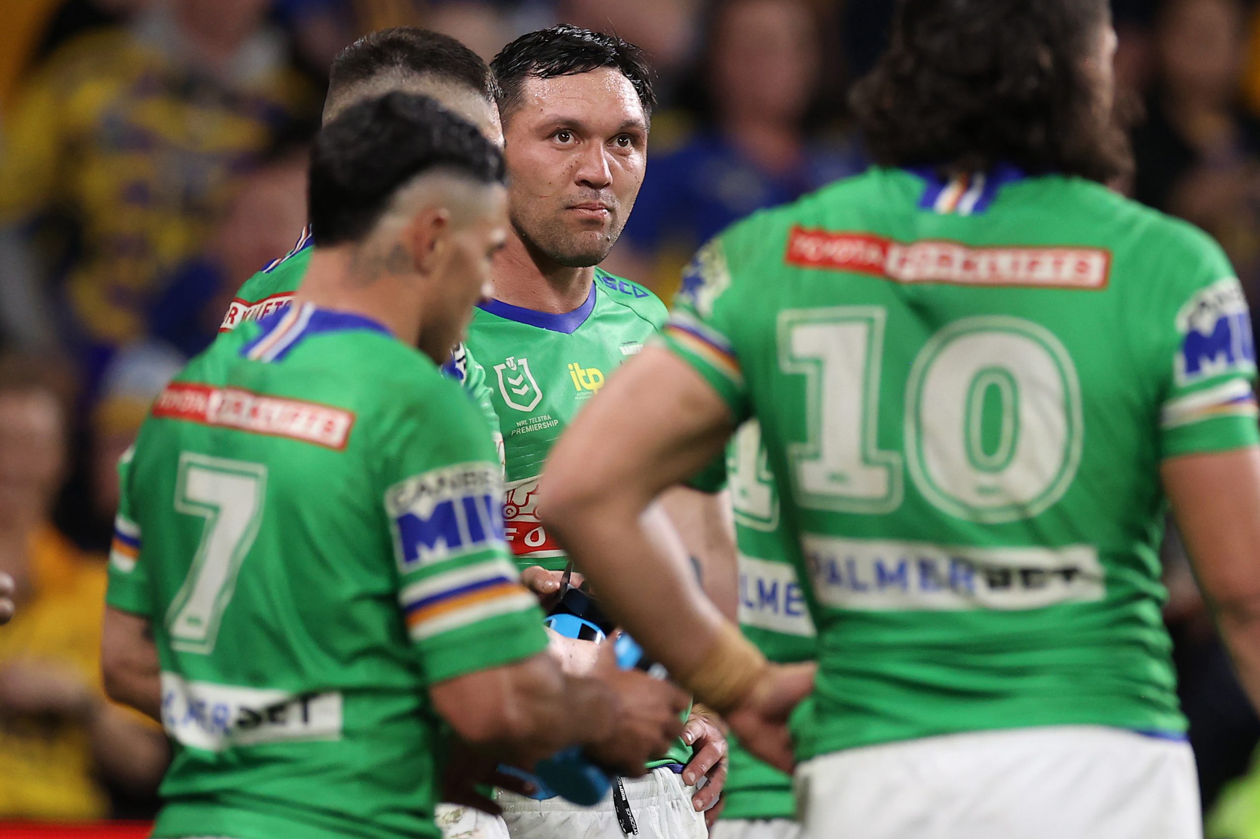 Jordan Rapana of the Raiders. (Photo by Mark Kolbe/Getty Images)