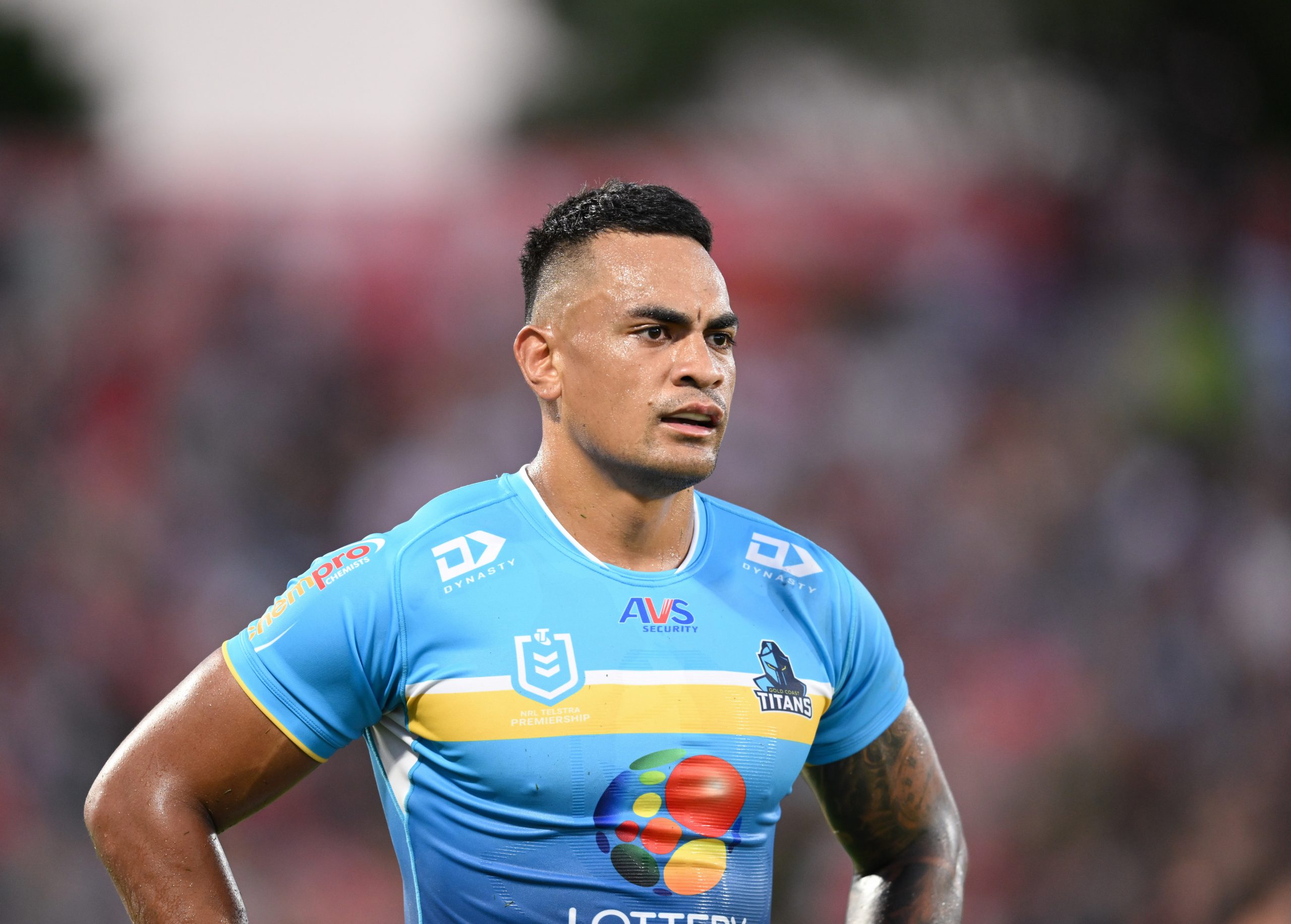 Ken Maumalo in action for the Titans during the pre-season cup.