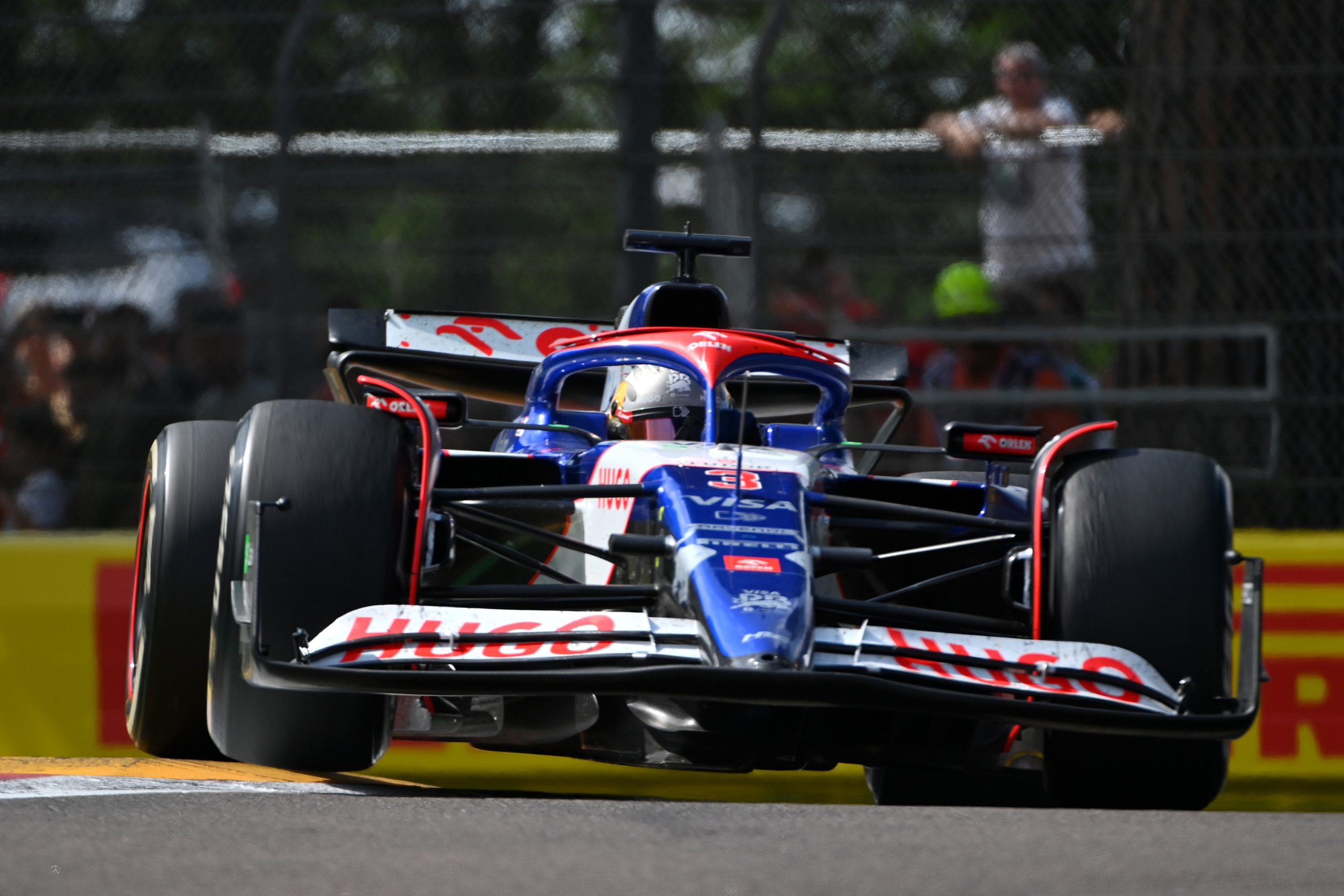 Daniel Ricciardo driving the RB VCARB 01 during Emilia Romagna Grand Prix.