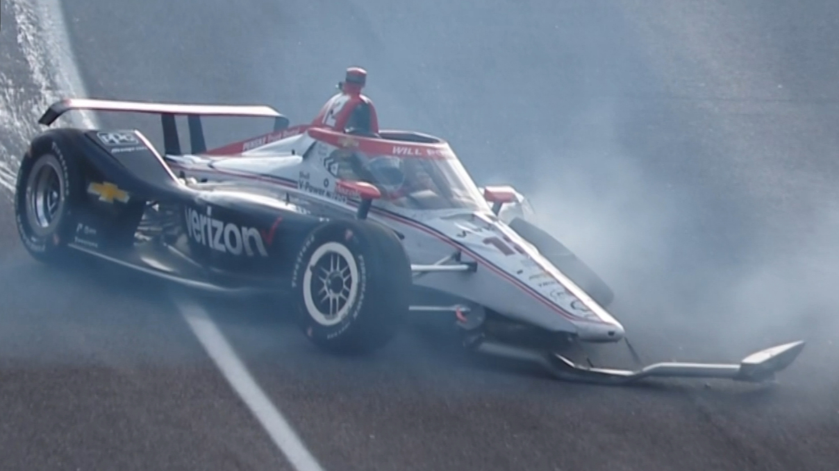 Will Power crashes out of Indy 500