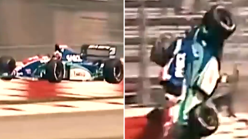 Barrichello's massive Imola crash