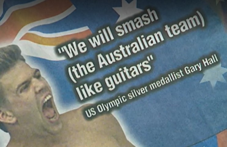 Gary Hall junior's inflammatory remark ahead of the Sydney 2000 Olympics.