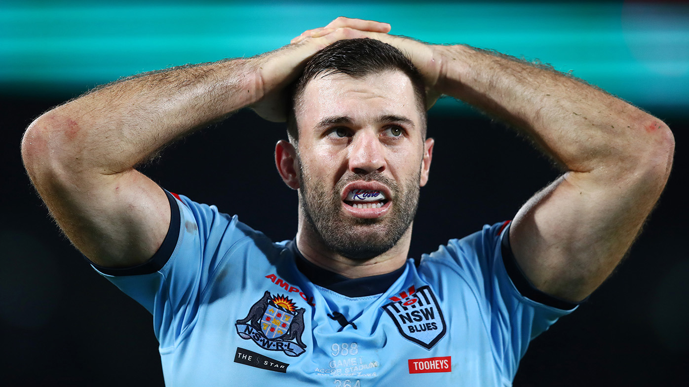 James Tedesco looking dejected during State of Origin game 1.