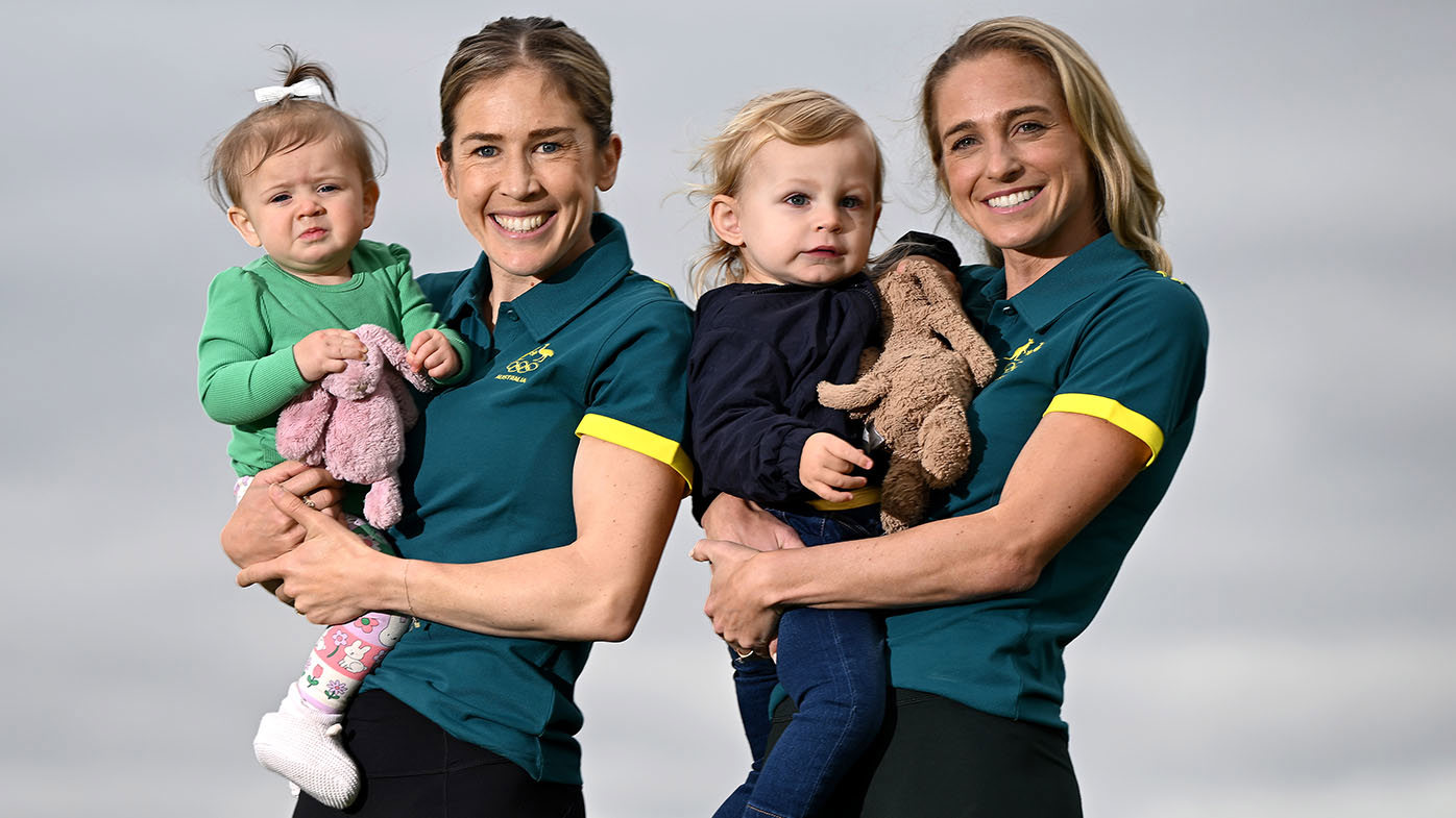 Marathon mums Jessica Stenson (left) and Genevieve Gregson are bound for Paris.