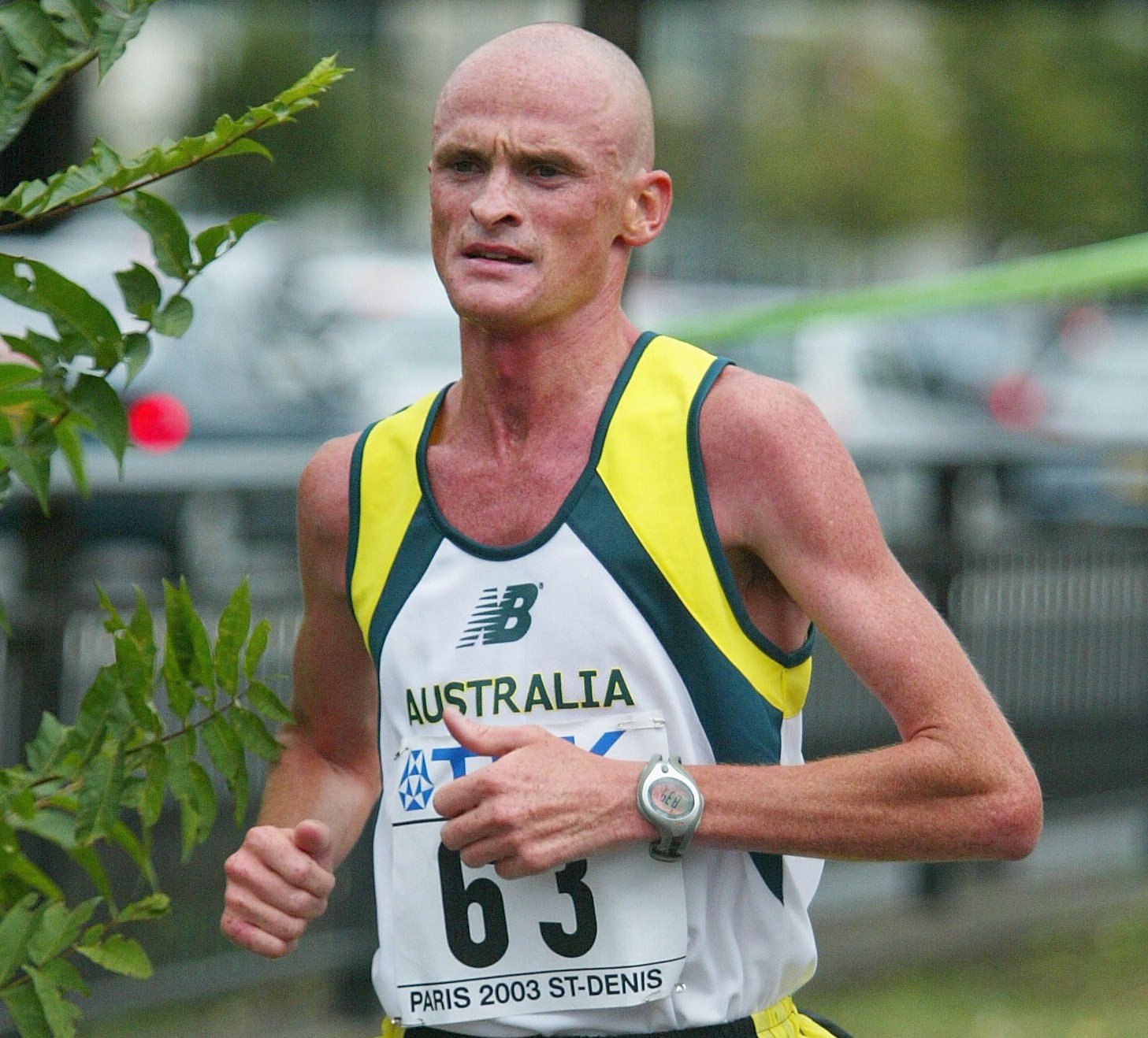 Lee Troop competing at the 2003 World Athletics Championships in Paris.