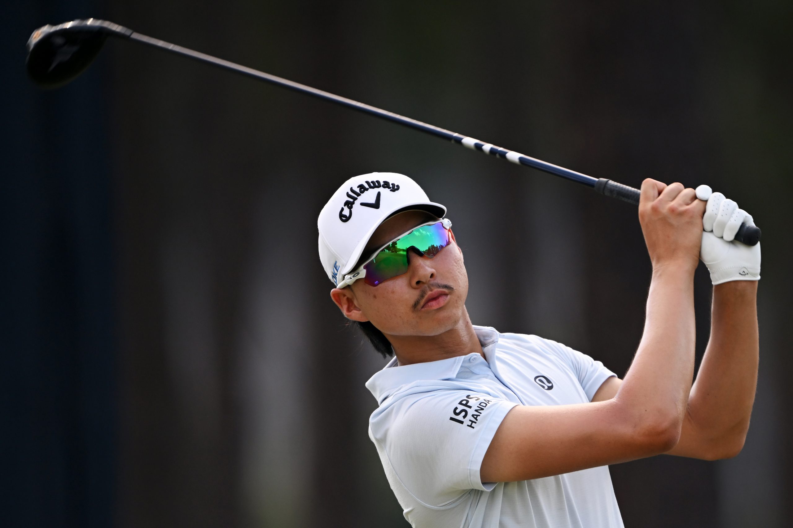 Min Woo Lee of Australia plays his shot from the fourth tee during the second round of the 124th U.S. Open at Pinehurst Resort on June 14, 2024 in Pinehurst, North Carolina. (Photo by Ross Kinnaird/Getty Images)