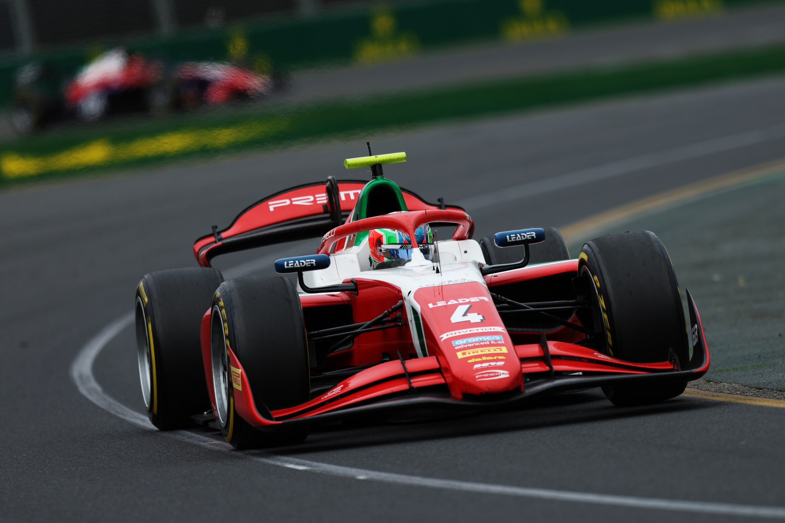 Andrea Kimi Antonelli during a Formula 2 session at the Formula 1 Australian Grand Prix.