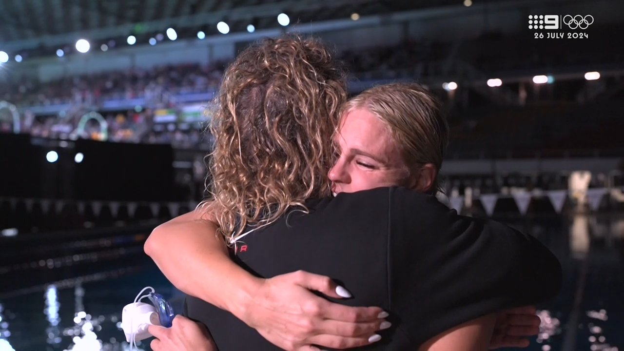 Shayna Jack's emotional moment with coach