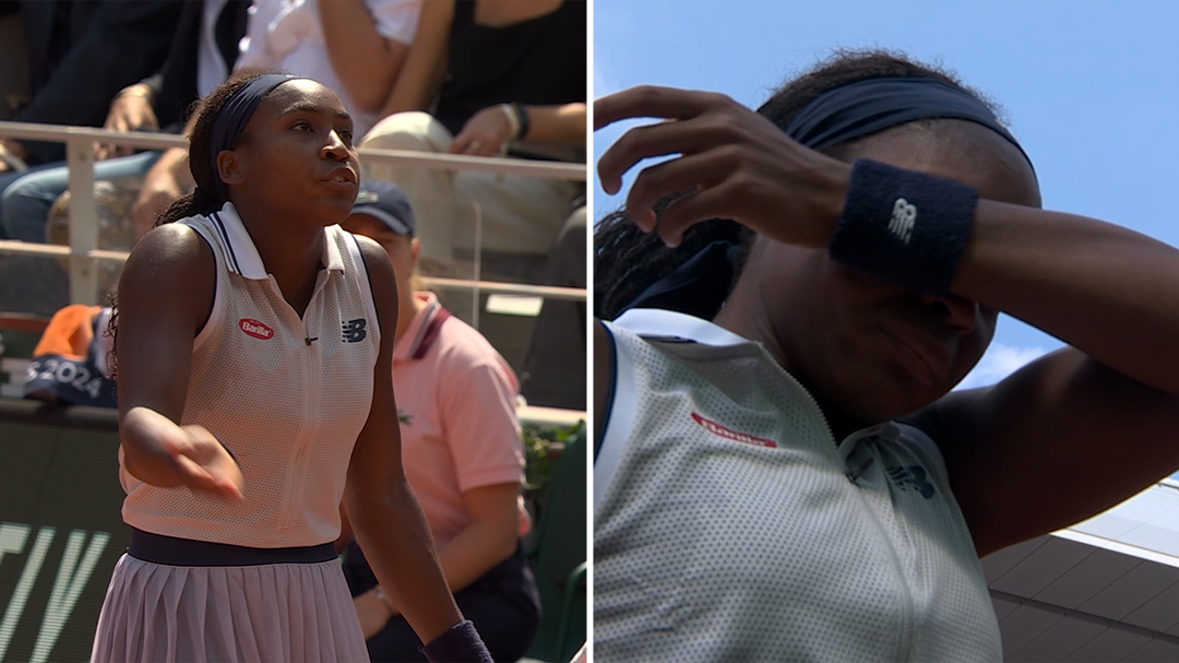 Gauff bursts into tears after umpire clash