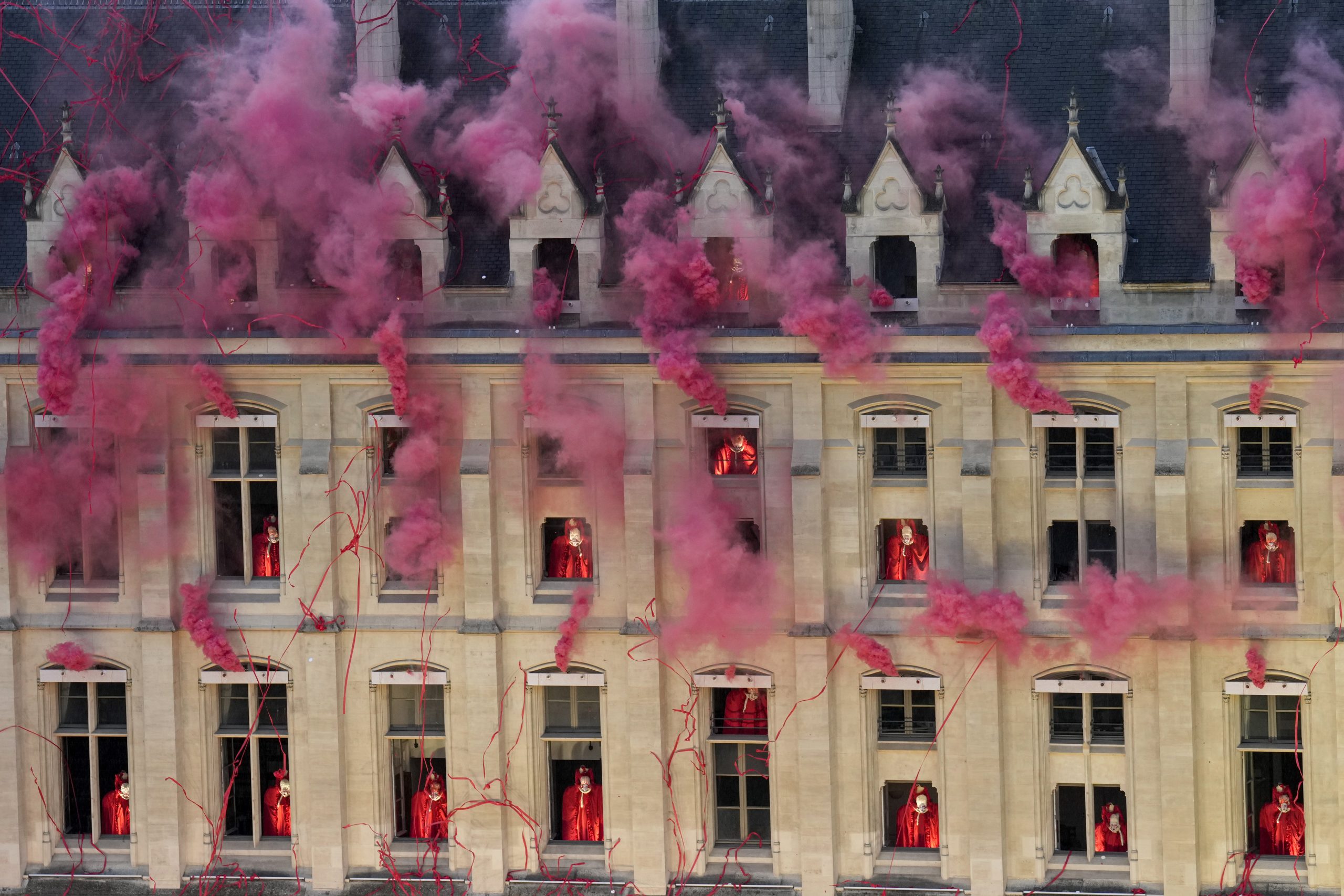 French heavy metal giants Gojira soundtracked a Marie Antoinette-themed section of the opening ceremony.