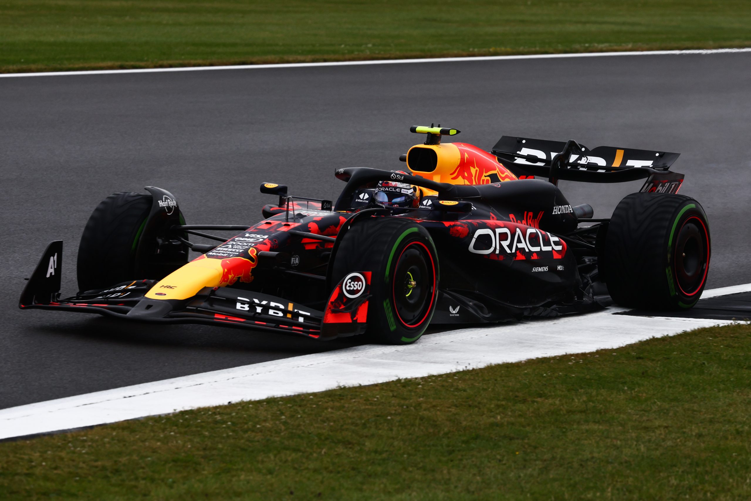 Sergio Perez of Red Bull Racing during third practice ahead of the Formula 1 British Grand Prix at Silverstone Circuit in Northampton, Great Britain on July 6, 2024. (Photo by Jakub Porzycki/NurPhoto)