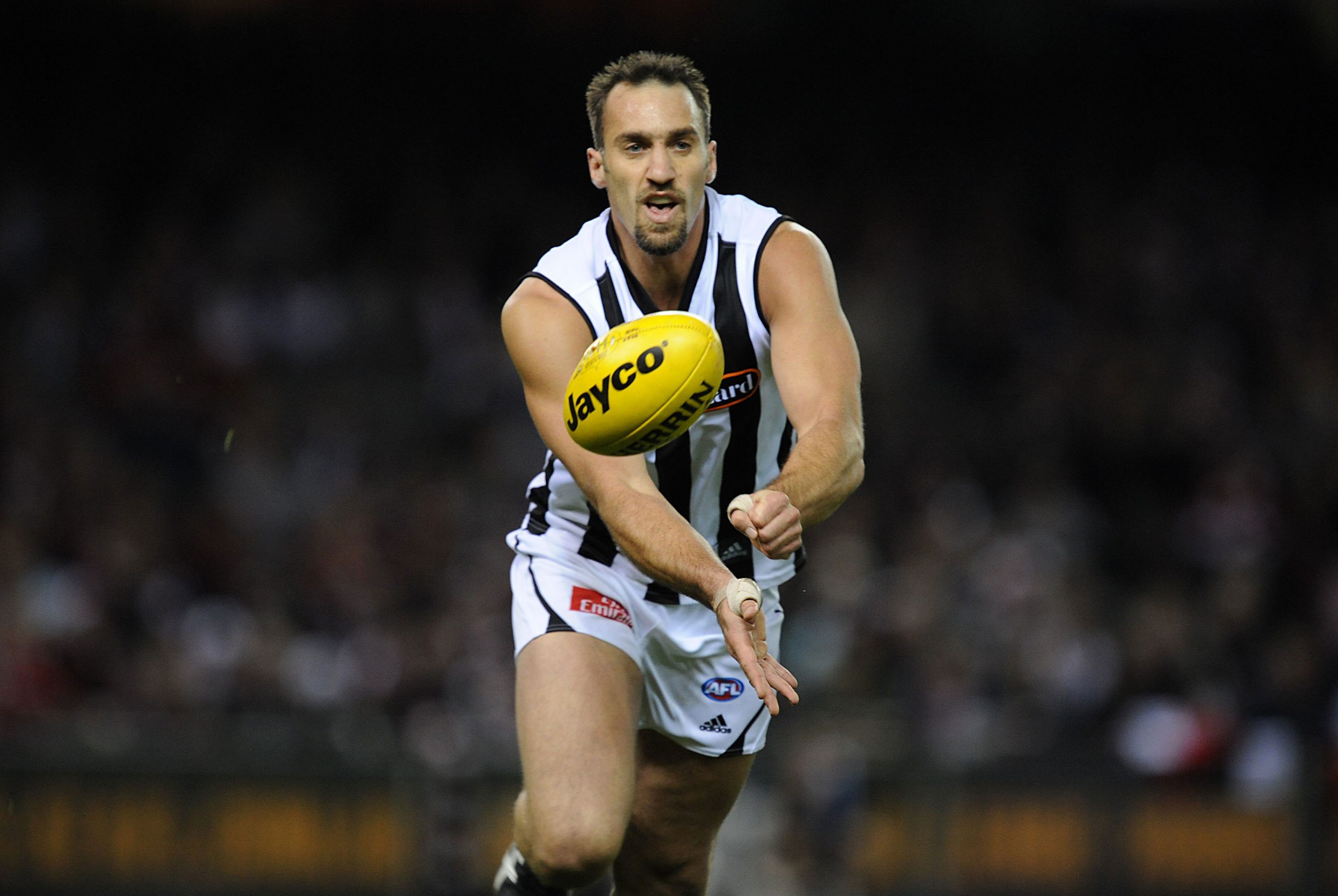 Anthony Rocca in action for Collingwood in 2008.