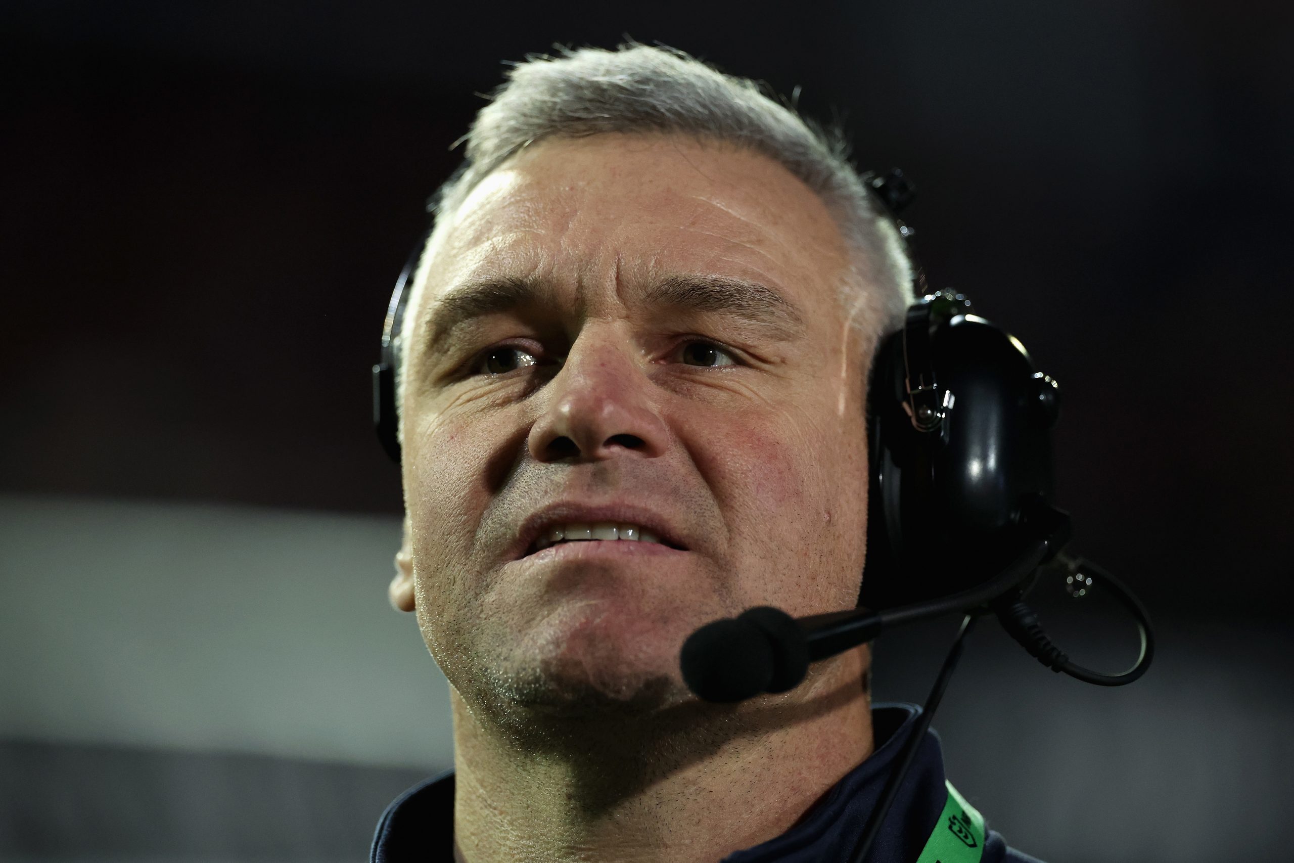 Jason Ryles, assistant coach of the Storm looks on from the benchduring the round 12 NRL match between Manly Sea Eagles and Melbourne Storm at 4 Pines Park, on May 24, 2024, in Sydney, Australia. (Photo by Cameron Spencer/Getty Images)