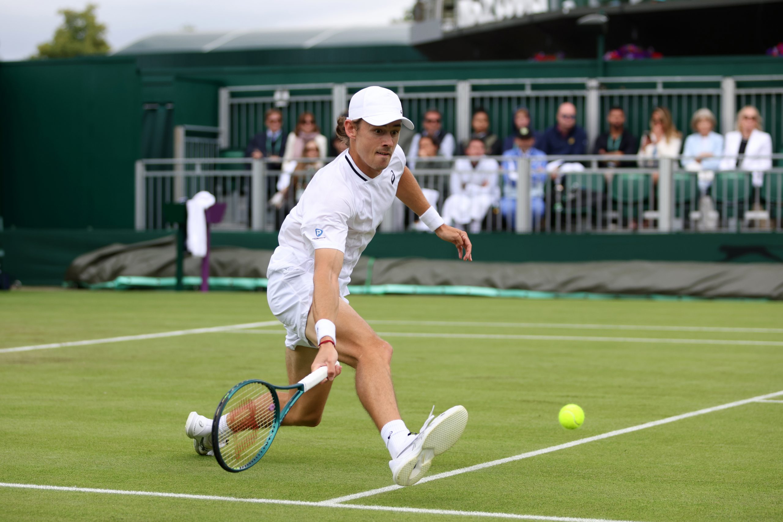 Alex De Minaur in action at Wimbledon.