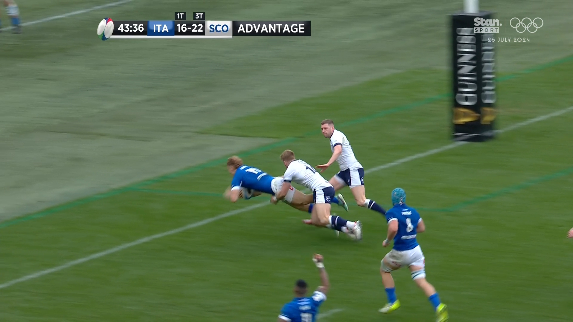 Lynagh scores try on Italy debut