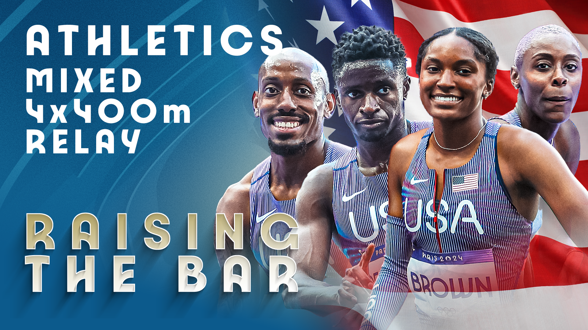 American sprinters Vernon Norwood, Shamier Little, Bryce Deadmon, Kaylyn Brown and Shamier Little.