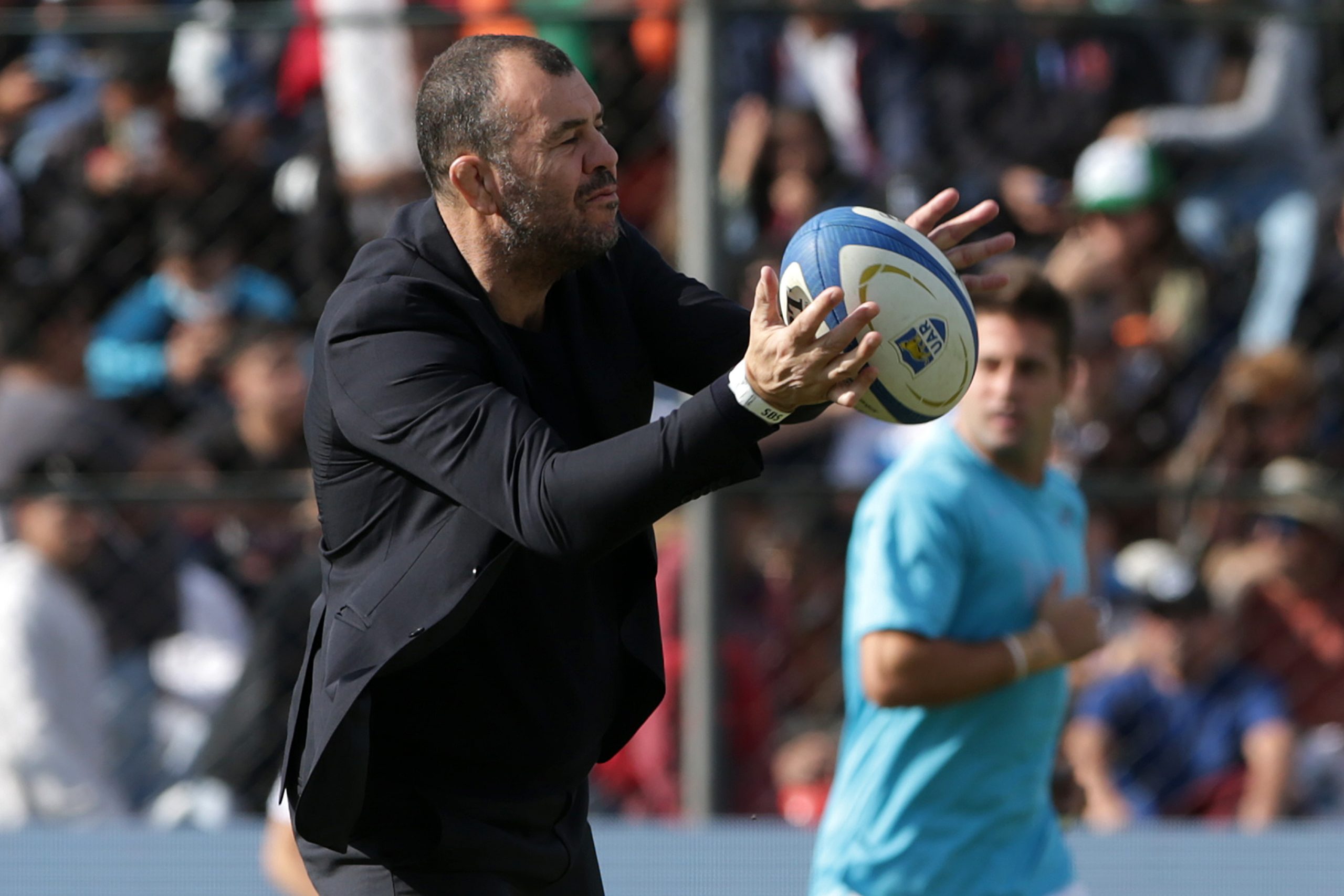 Argentina coach Michael Cheika before a Test against Scotland.