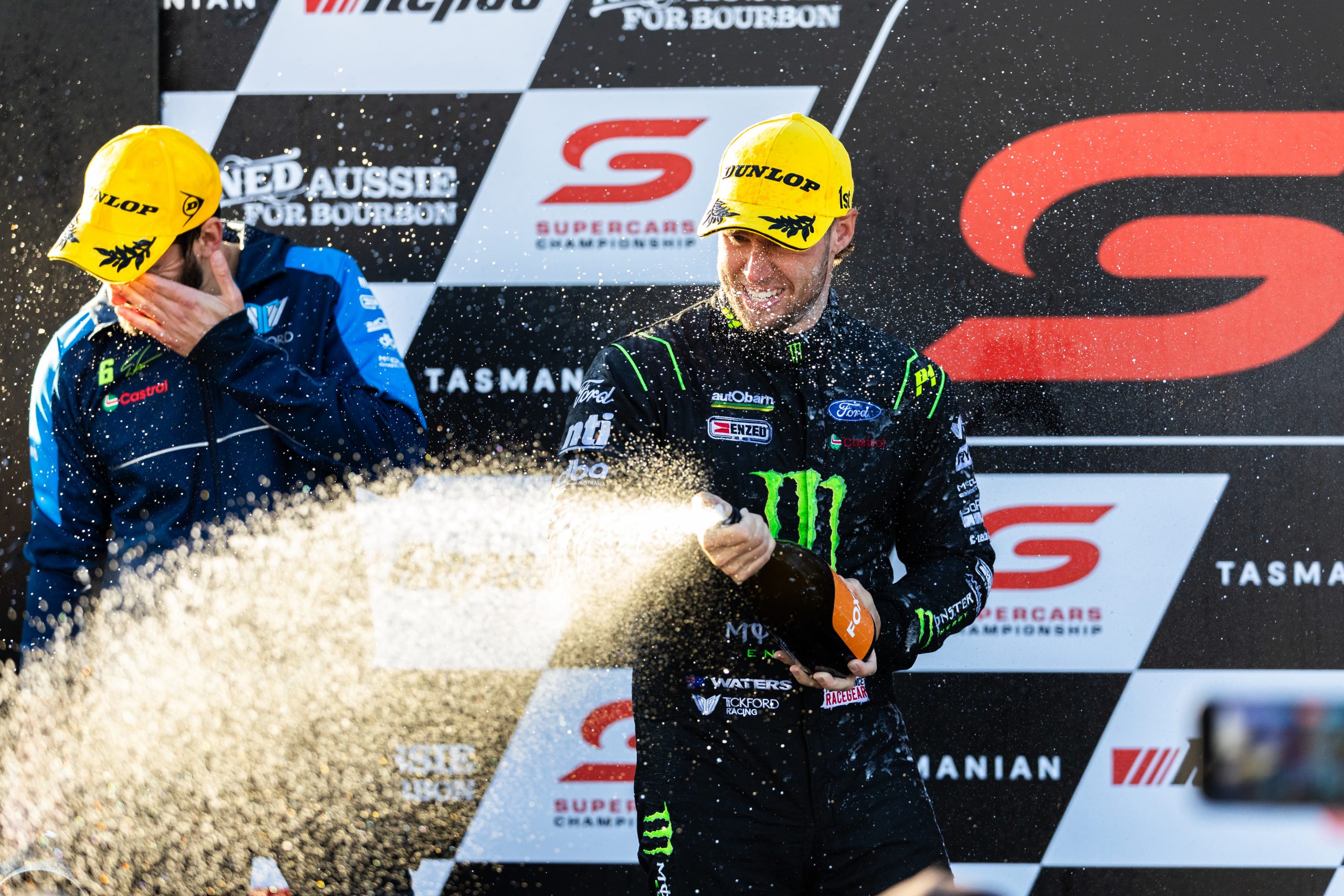 Cameron Waters driver of the #6 Monster Castrol Racing Ford Mustang GT during the Ned Whisky Tasmania Supersprint, part of the 2024 Supercars Championship Series at Symmons Plains Raceway, on August 18, 2024 in Launceston, Australia. (Photo by Daniel Kalisz/Getty Images)