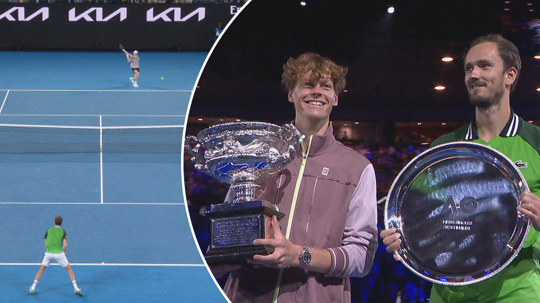 Jannik Sinner wins Australian Open men's final in five-set comeback