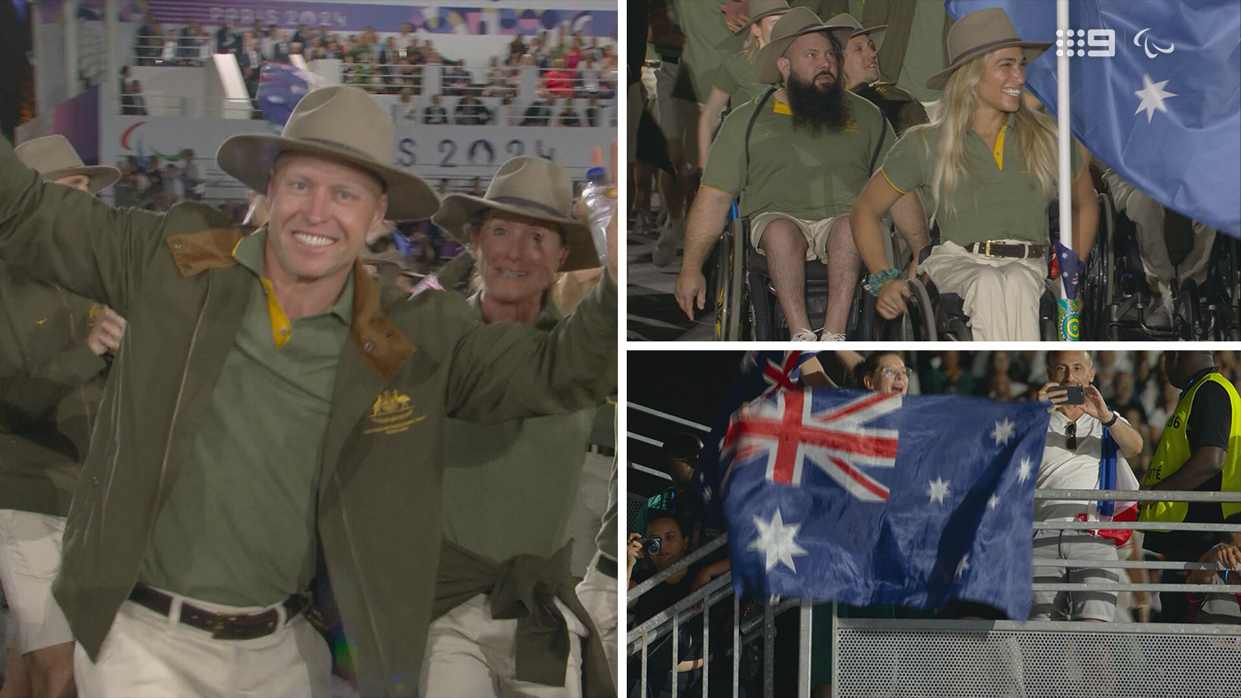 Aussie athletes enter Paralympics ceremony