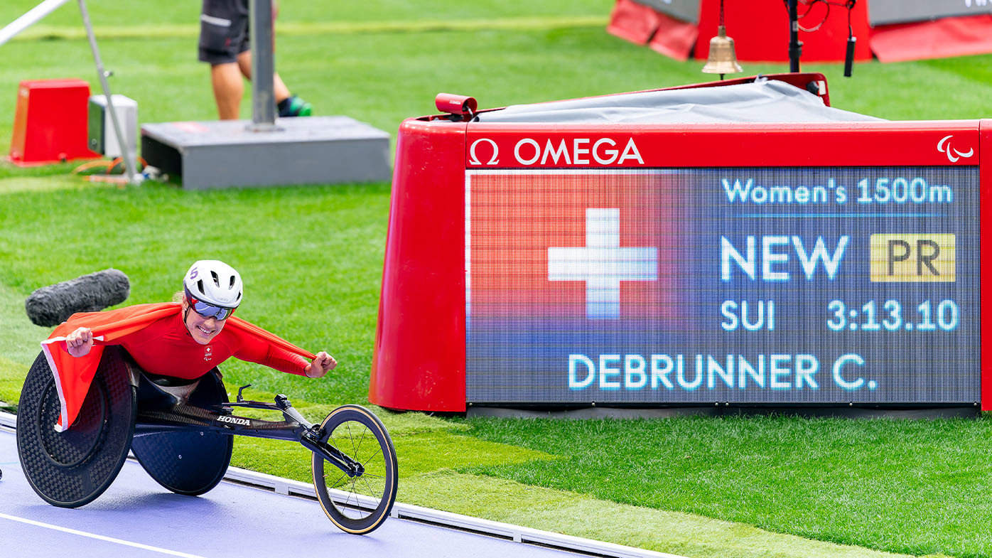 Switzerland's Catherine Debrunner in Paris.